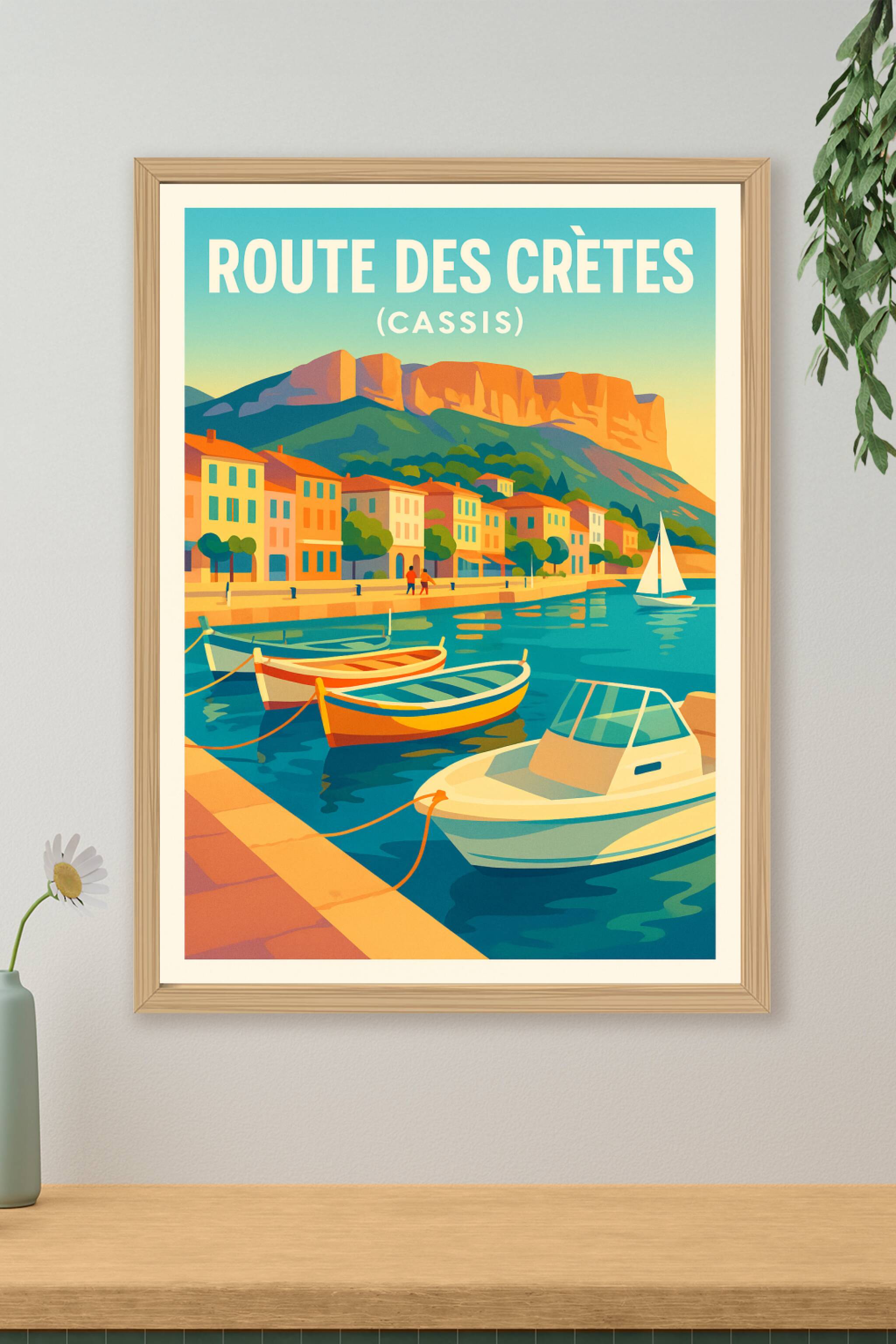Affiche Route des Crêtes (Cassis) — L'éclat de la Provence sur votre mur · poster d'art de Route des Crêtes (Cassis)