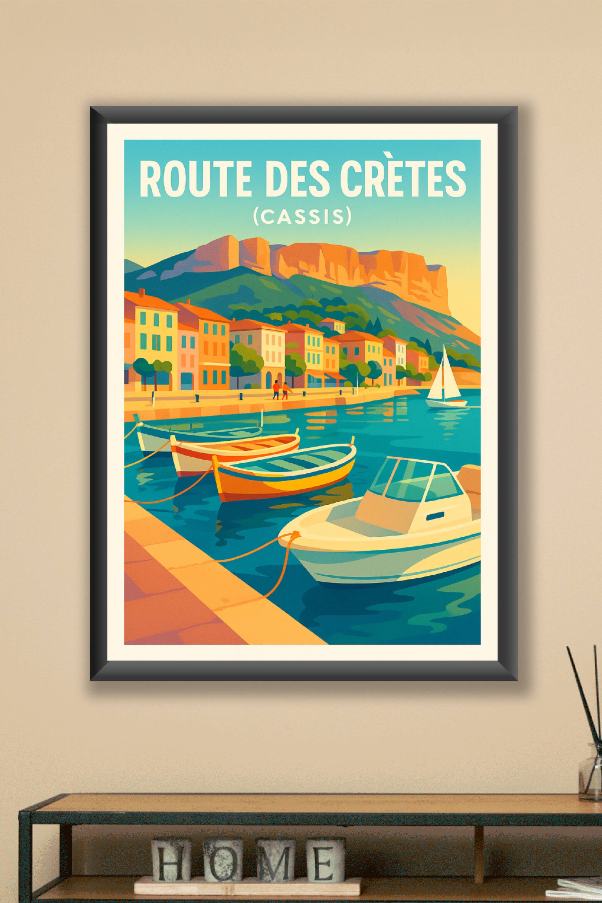 Affiche Route des Crêtes (Cassis) — L'éclat de la Provence sur votre mur · poster d'art de Route des Crêtes (Cassis)