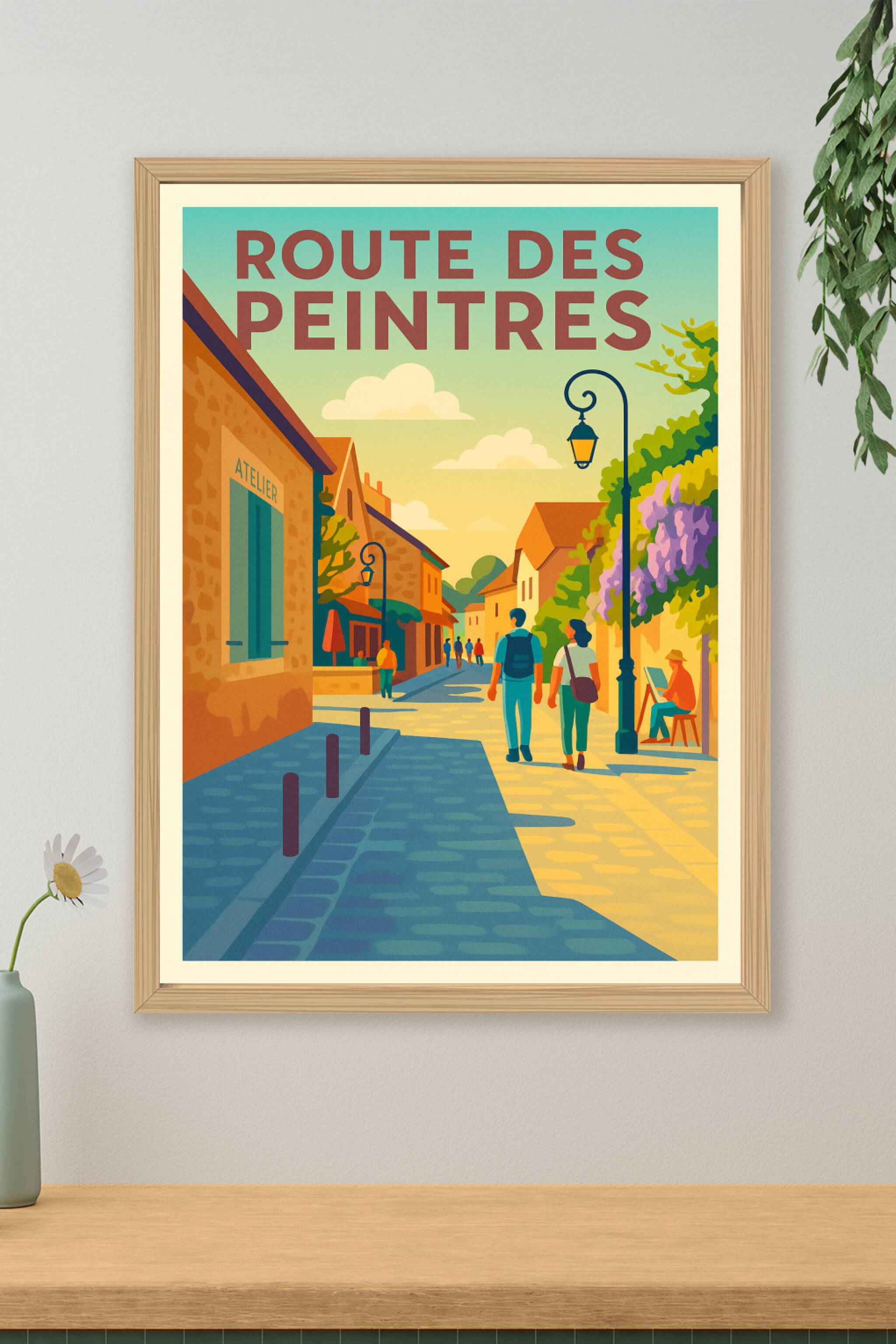 Affiche de Route des Peintres - L'élégance artistique des ruelles pittoresques