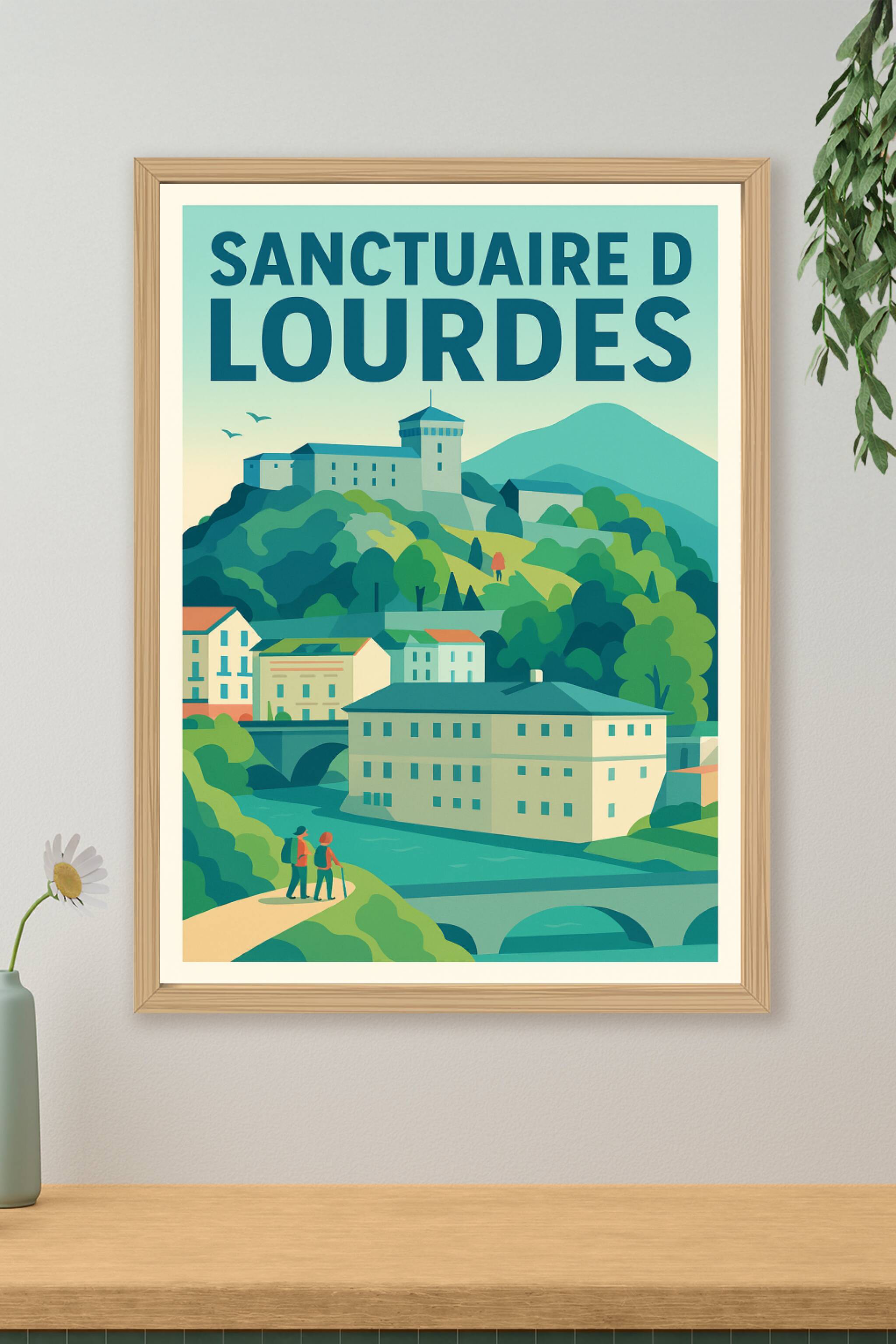 Affiche de Sanctuaire de Lourdes - Sérénité et Patrimoine au Cœur des Pyrénées