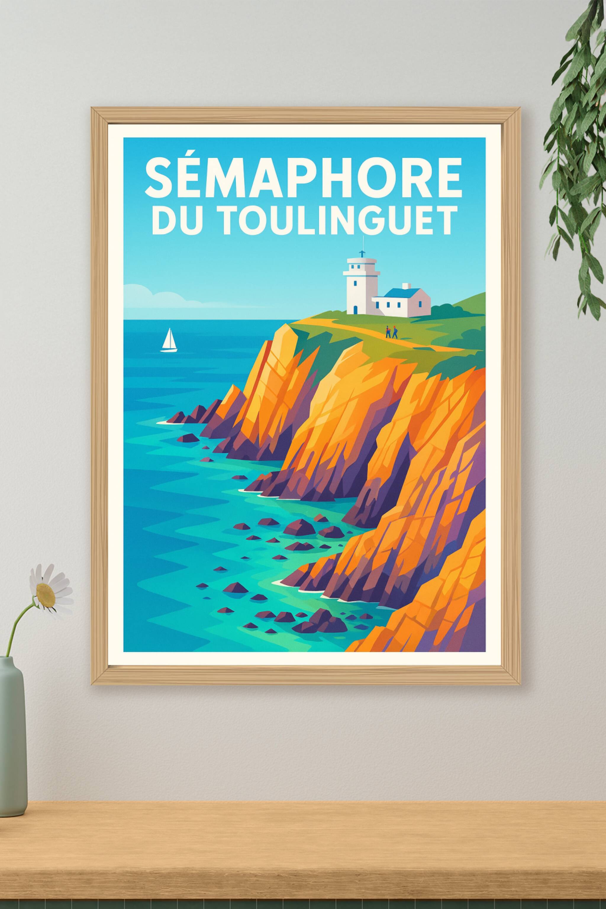Affiche de Sémaphore du Toulinguet - L'éclat sauvage des côtes bretonnes