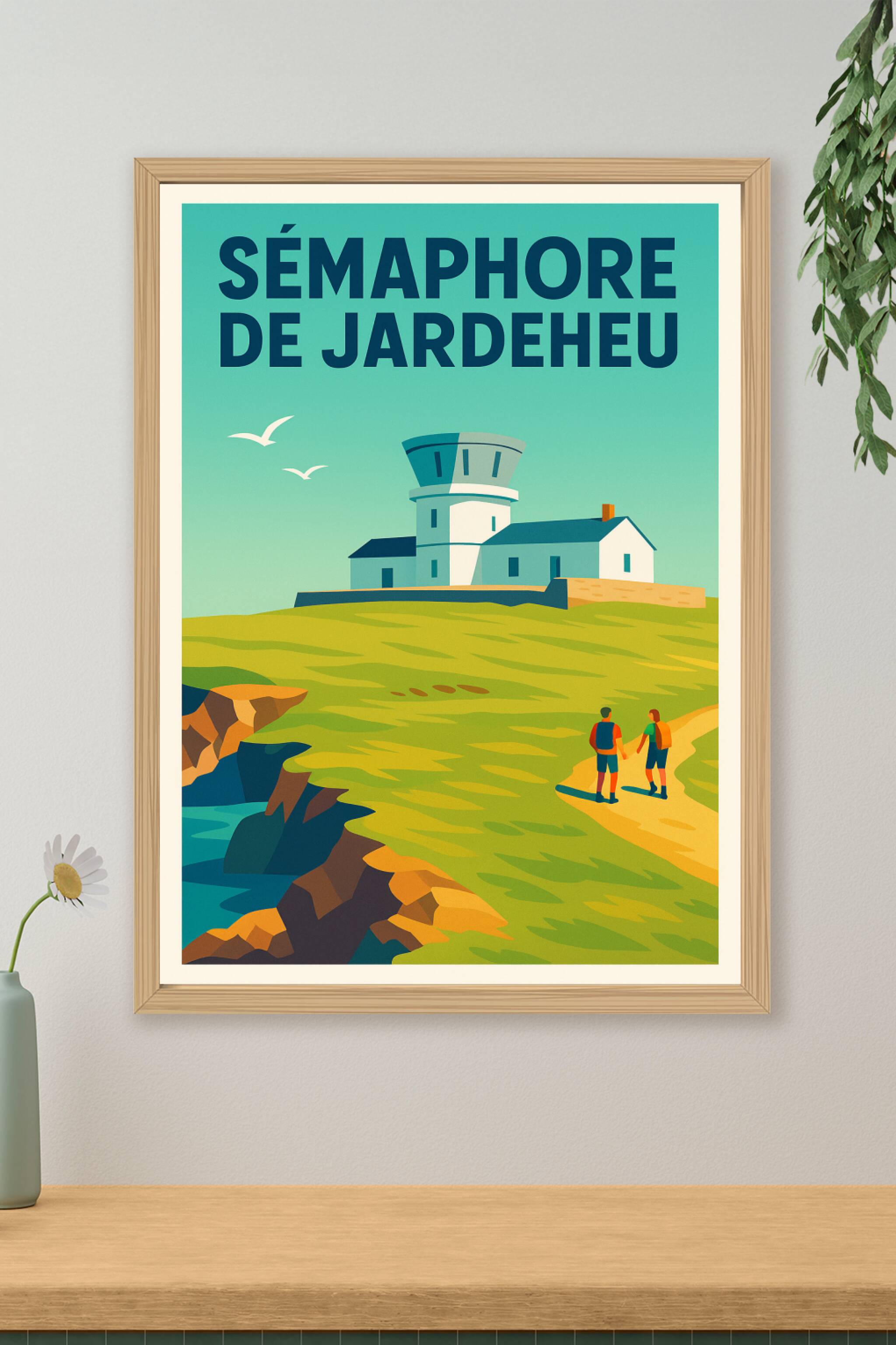 Affiche de Sémaphore de Jardeheu - Évasion sauvage sur les côtes de la Manche