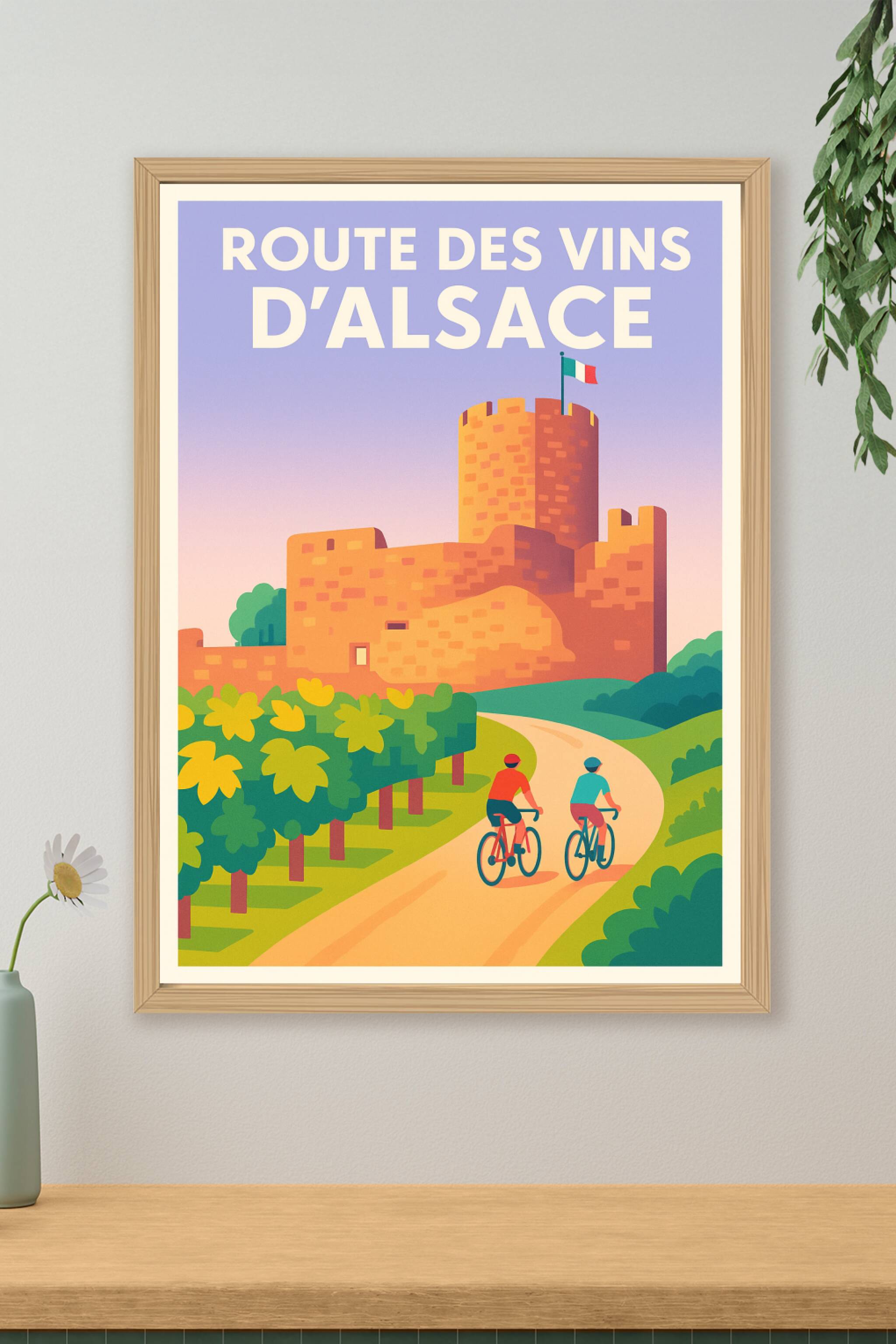 Affiche de Route des Vins d'Alsace - Échappée Belle au Cœur des Vignobles