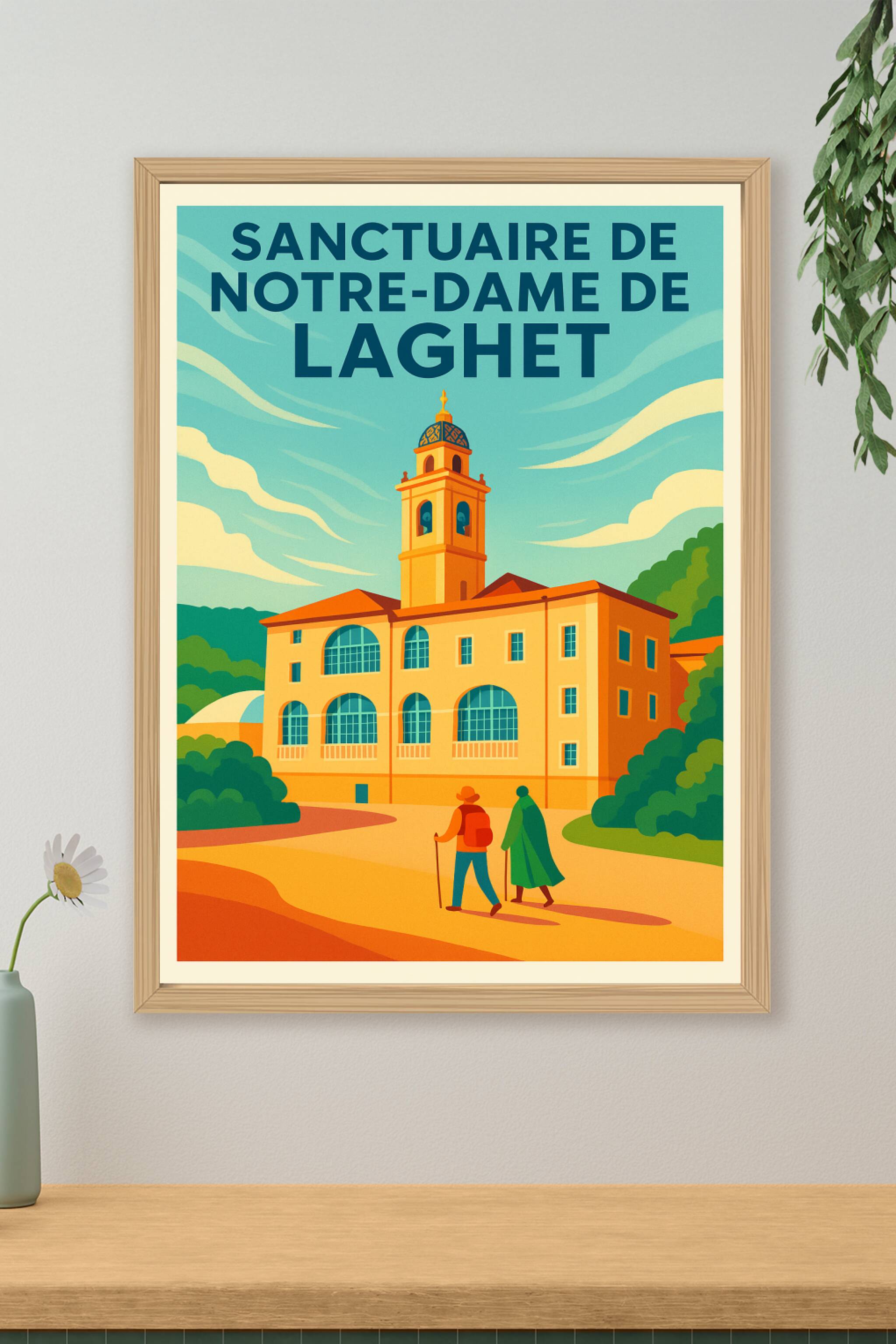 Affiche de Sanctuaire de Notre-Dame de Laghet - Sérénité et Patrimoine Provençal