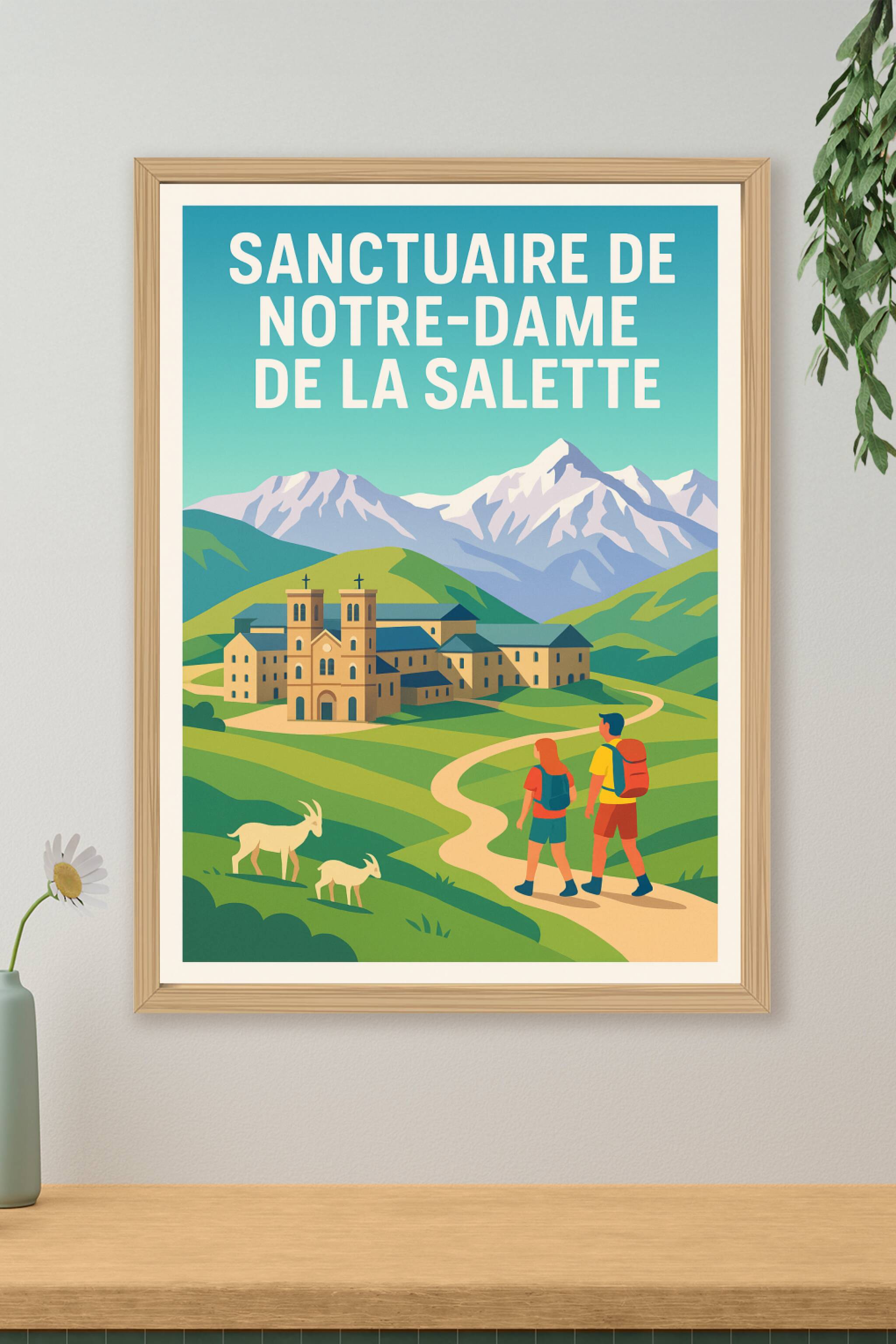 Affiche de Notre-Dame de la Salette - Sérénité au Sommet des Alpes