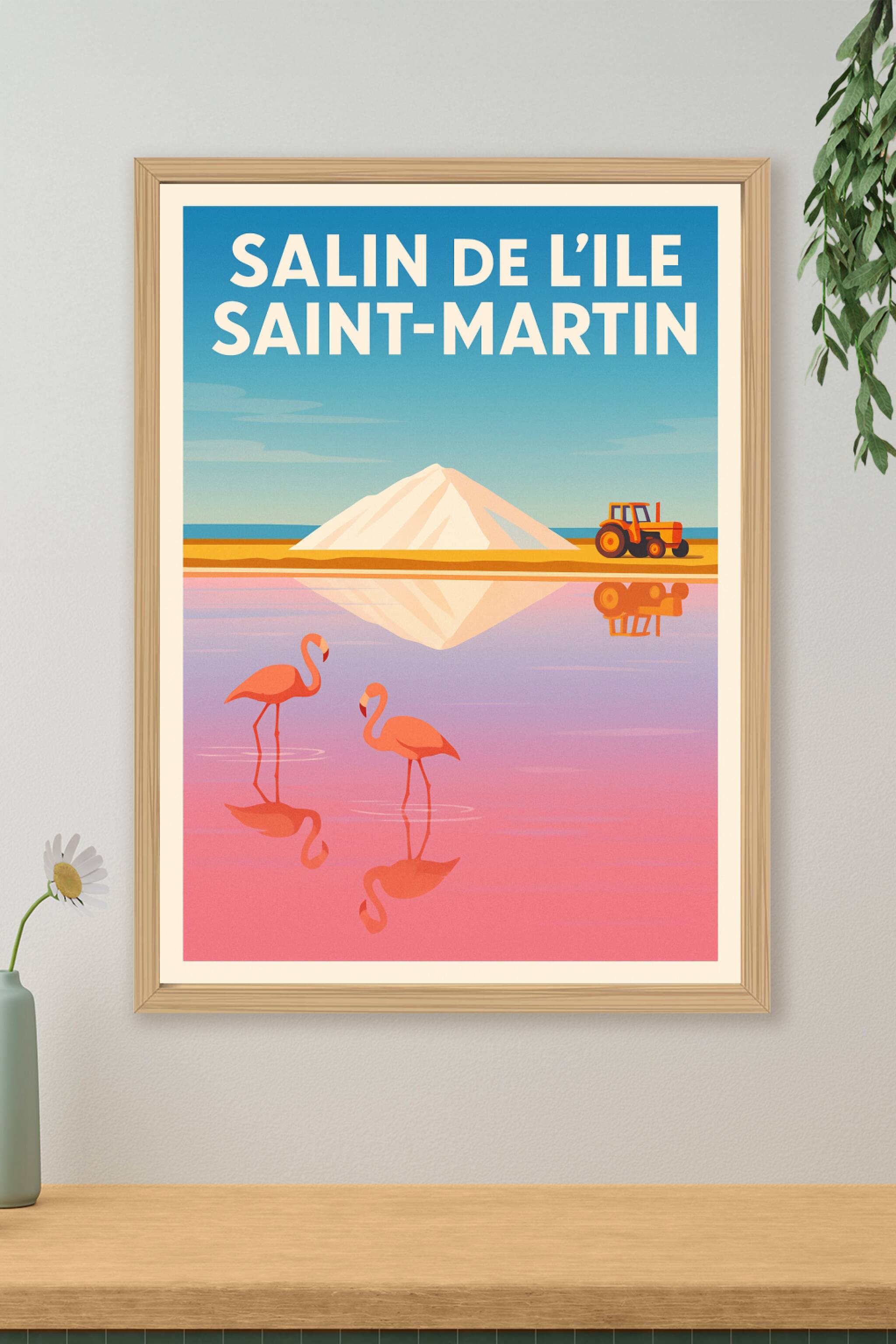 Affiche de Salin de l'Île Saint-Martin - L'éclat rose de Gruissan