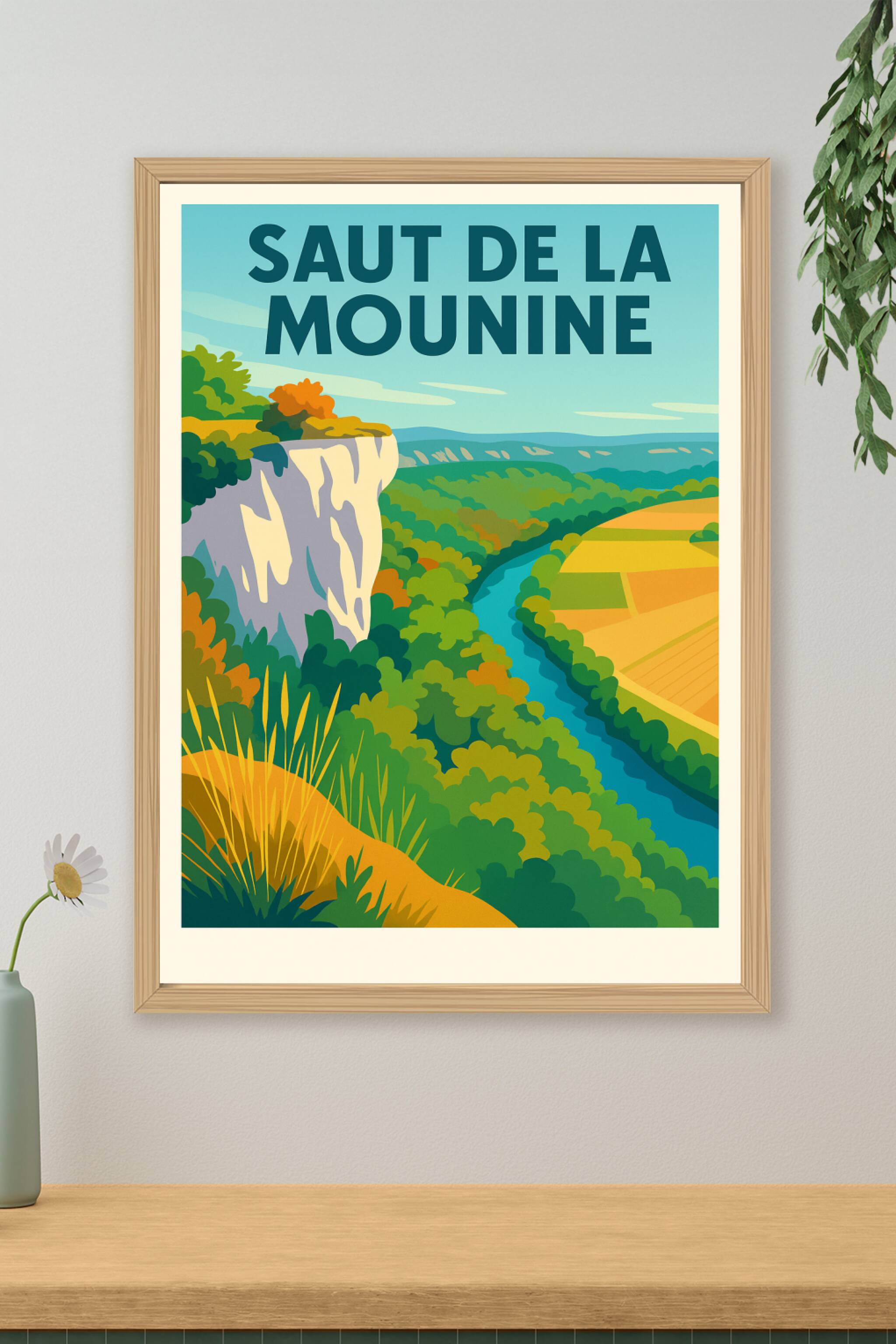 Affiche de Saut de la Mounine - Un panorama spectaculaire sur la vallée du Lot