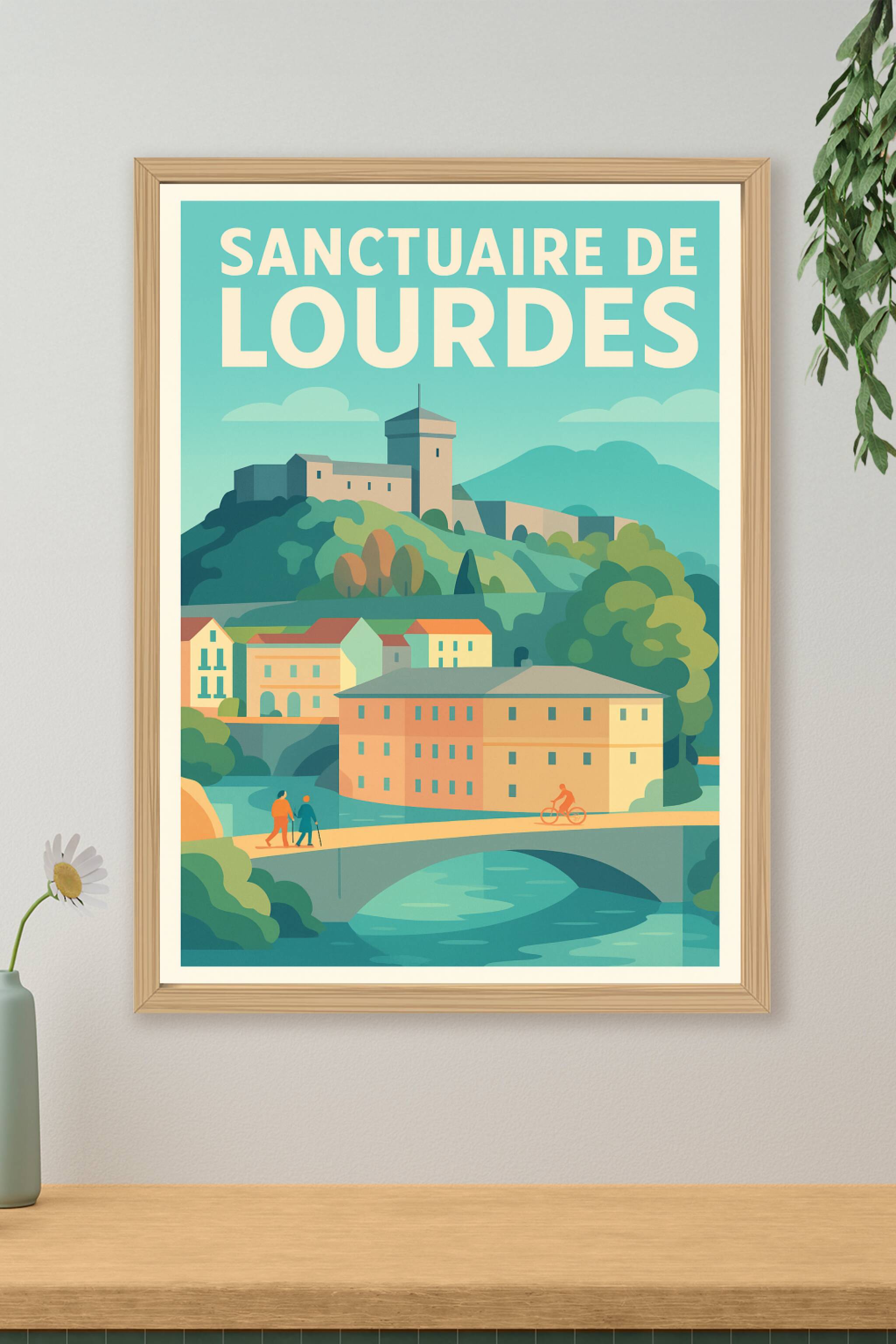 Affiche de Sanctuaire de Lourdes - Sérénité et Patrimoine au Cœur des Pyrénées