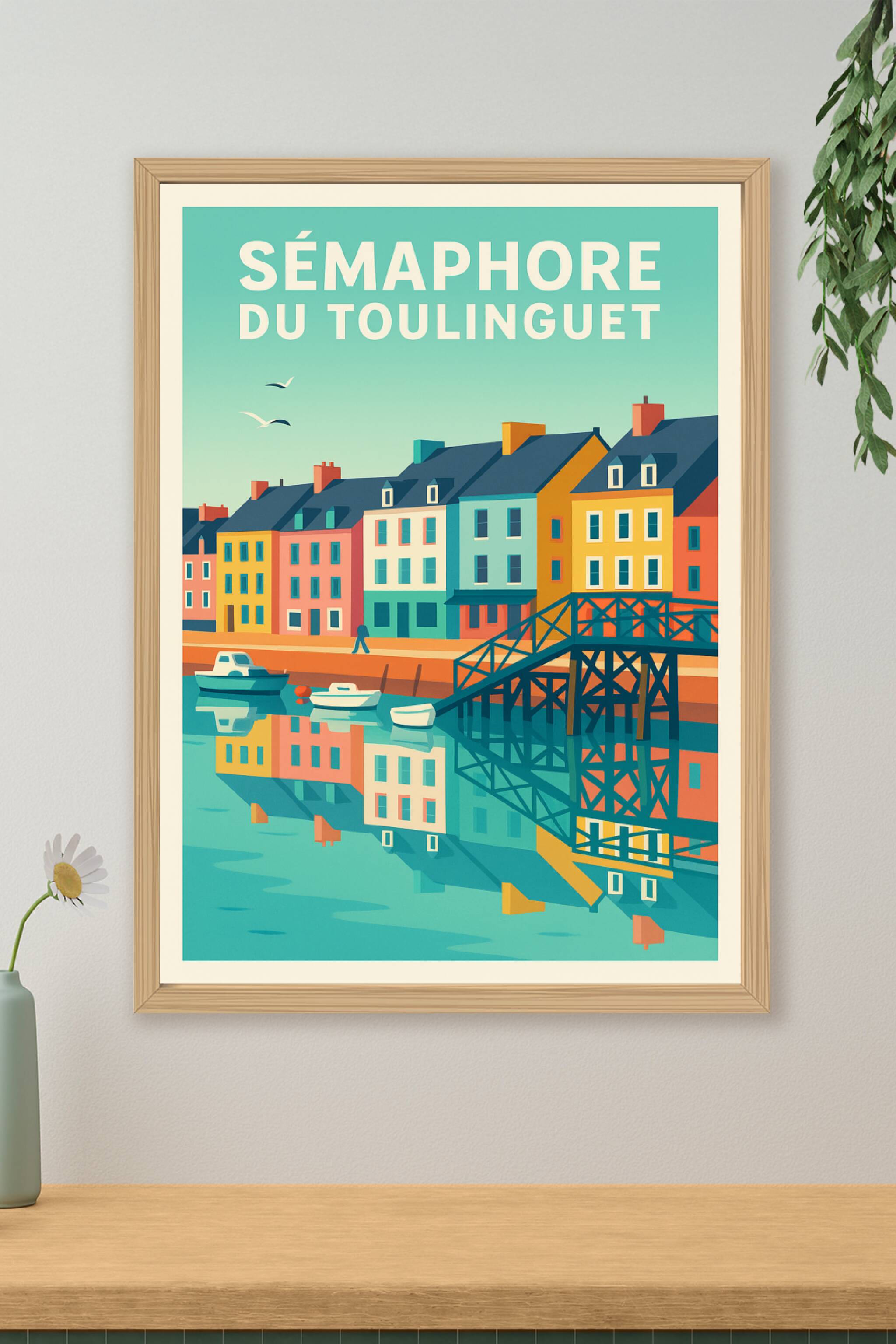 Affiche de Sémaphore du Toulinguet - L'éclat coloré du littoral breton