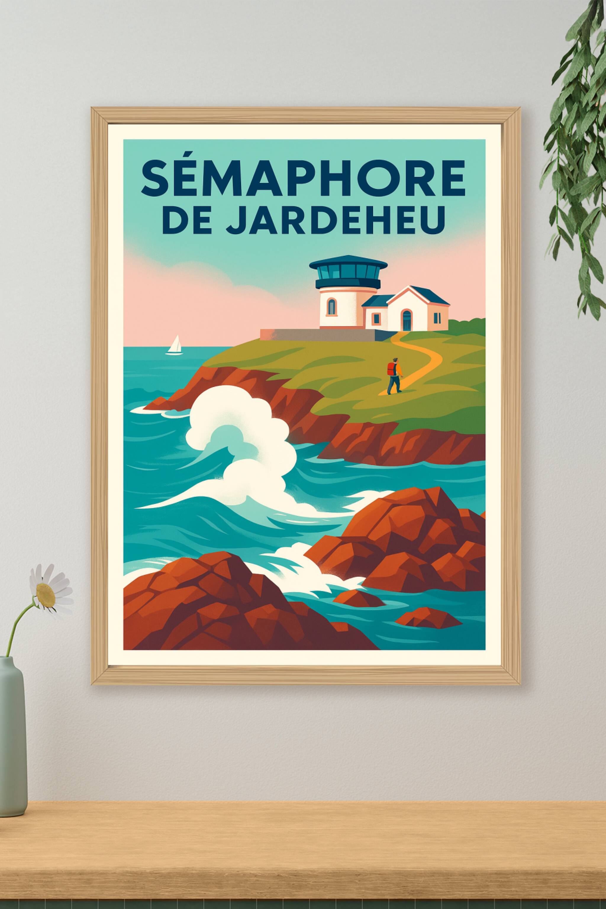 Affiche de Sémaphore de Jardeheu - L'éclat sauvage du littoral normand