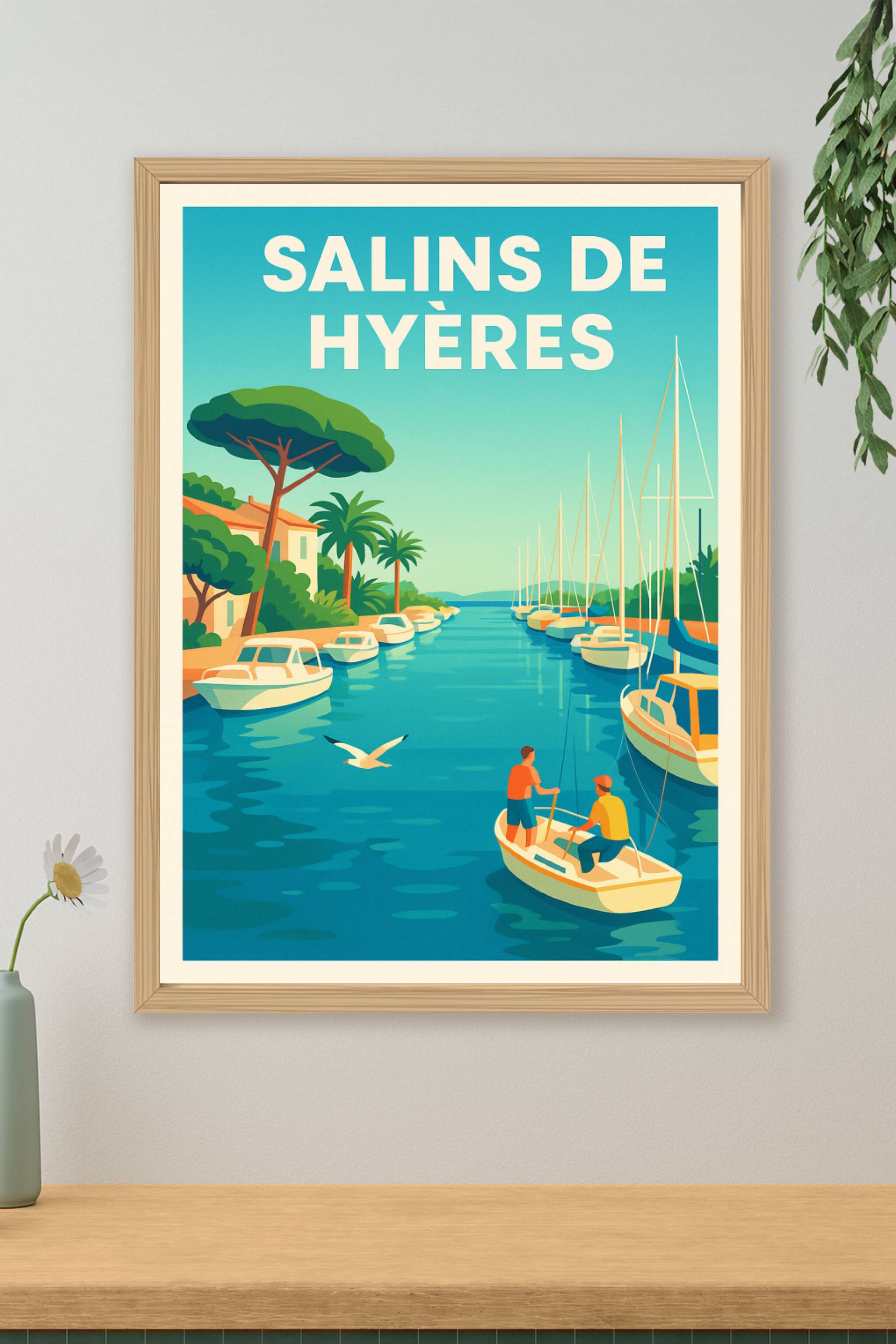 Affiche de Salins de Hyères - Évasion ensoleillée au cœur de la marina