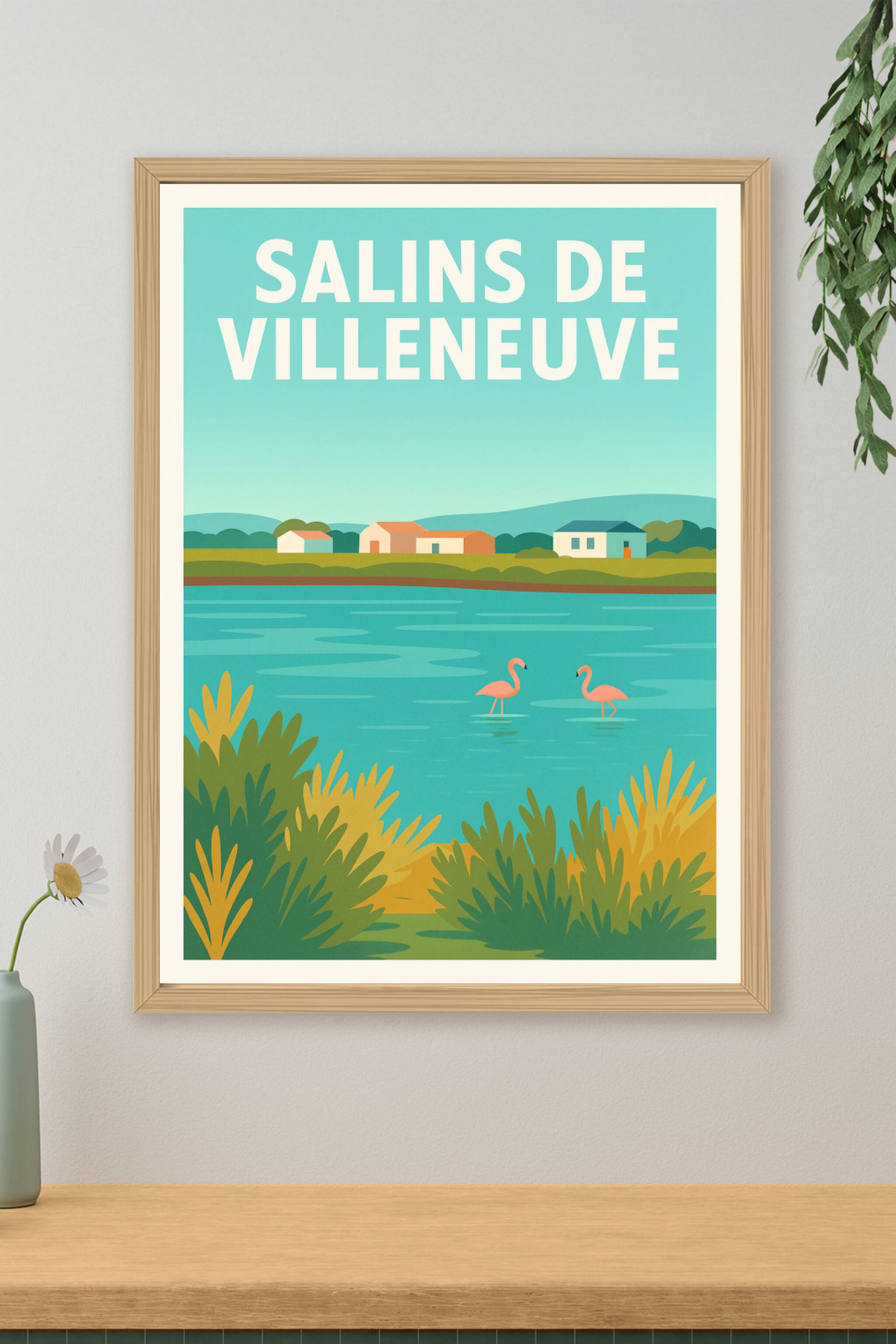 Affiche de Salins de Villeneuve - L'élégance sauvage de la Camargue