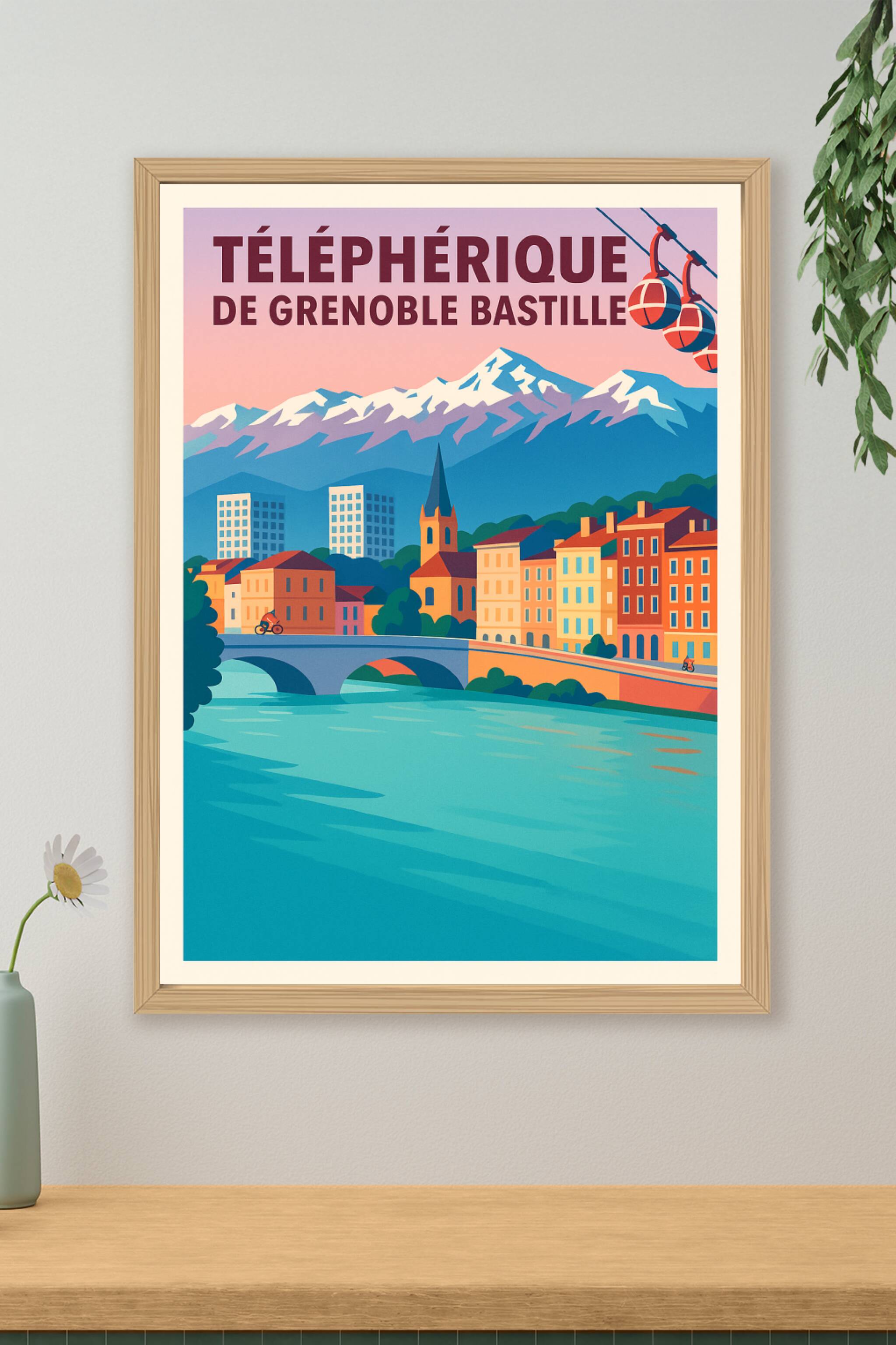 Affiche de Grenoble - L'envolée iconique vers la Bastille