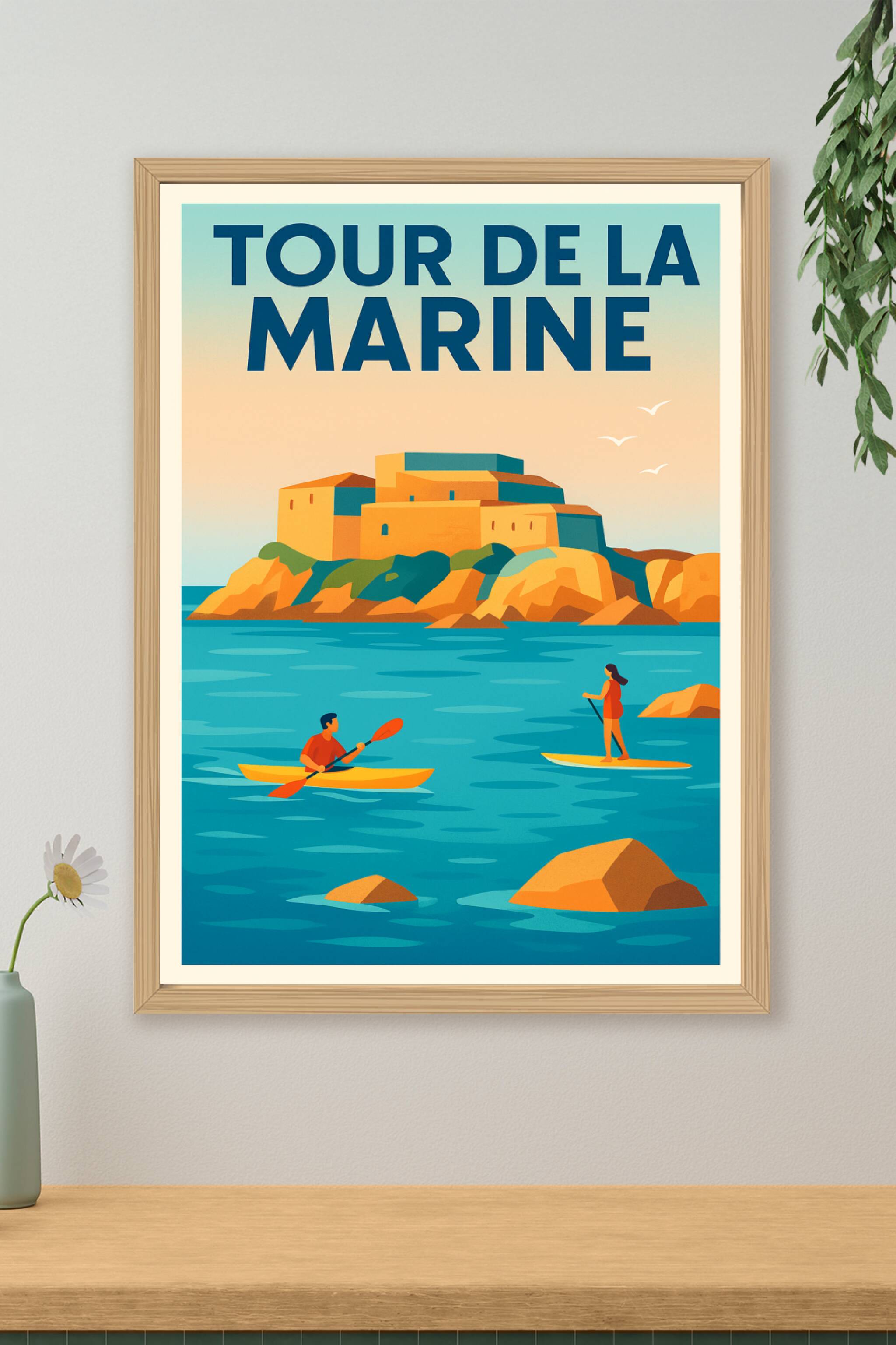 Affiche de Tour de la Marine - Évasion méditerranéenne et charme vintage