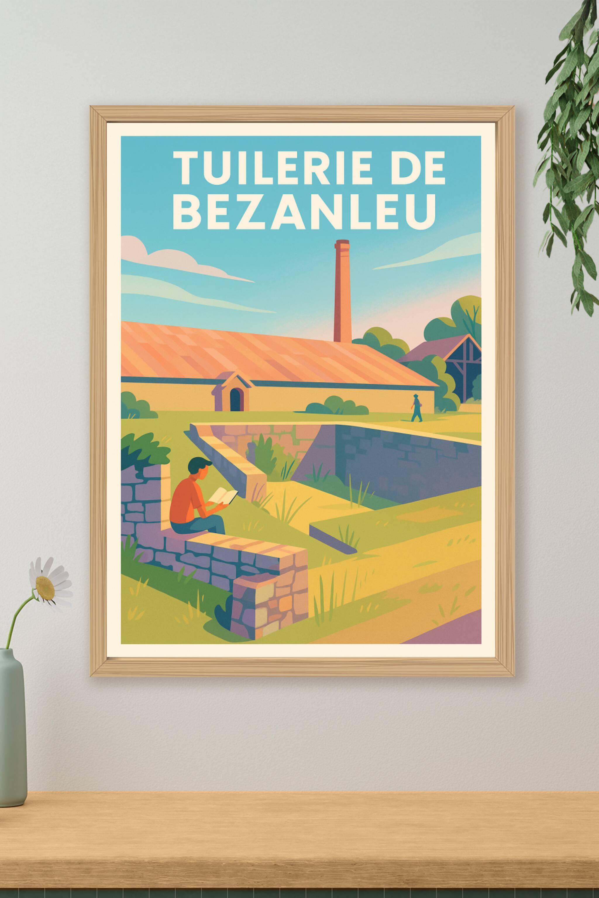 Affiche de Tuilerie de Bezanleu - Le charme authentique du patrimoine industriel