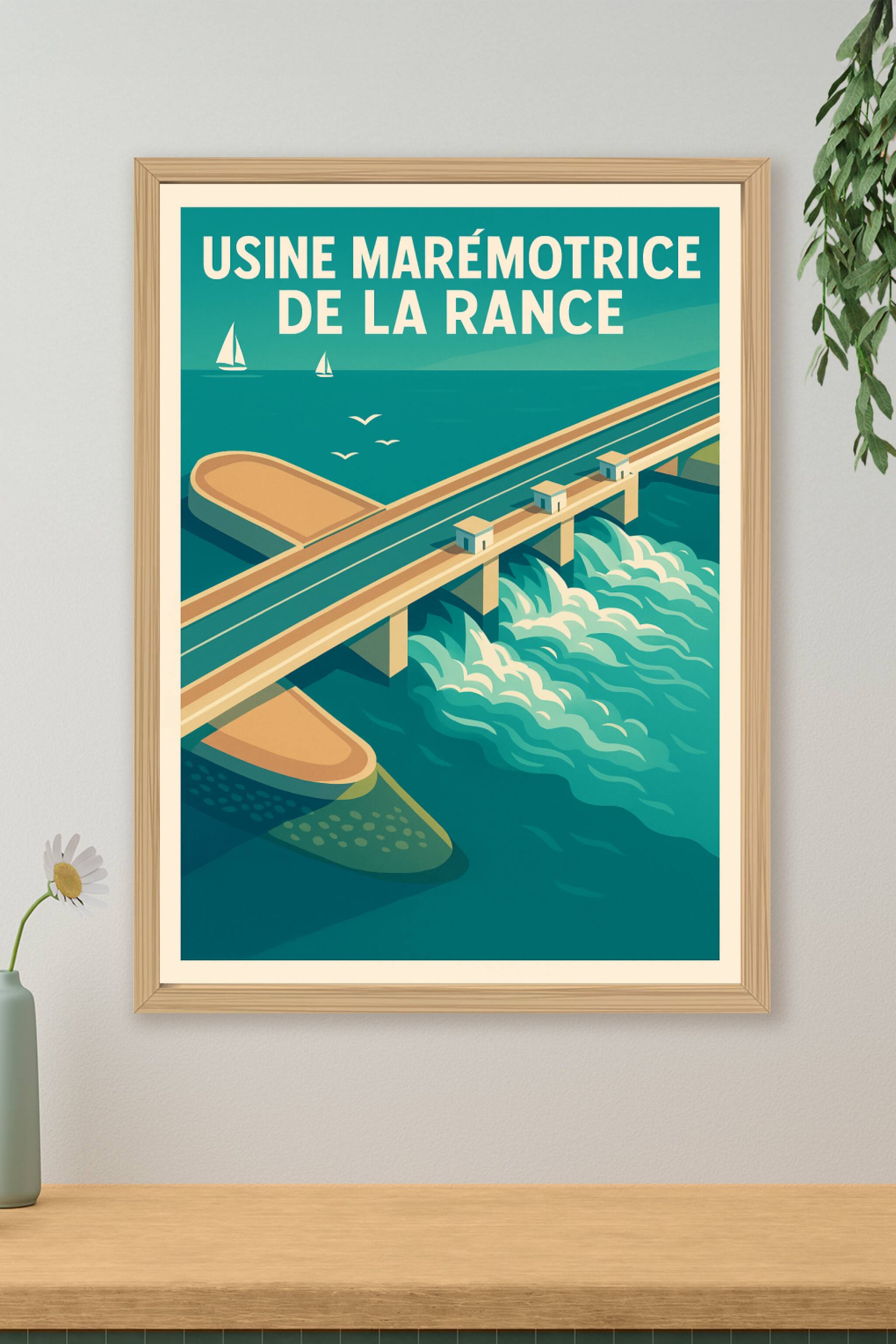 Affiche de Usine de la Rance - Le génie industriel entre terre et mer