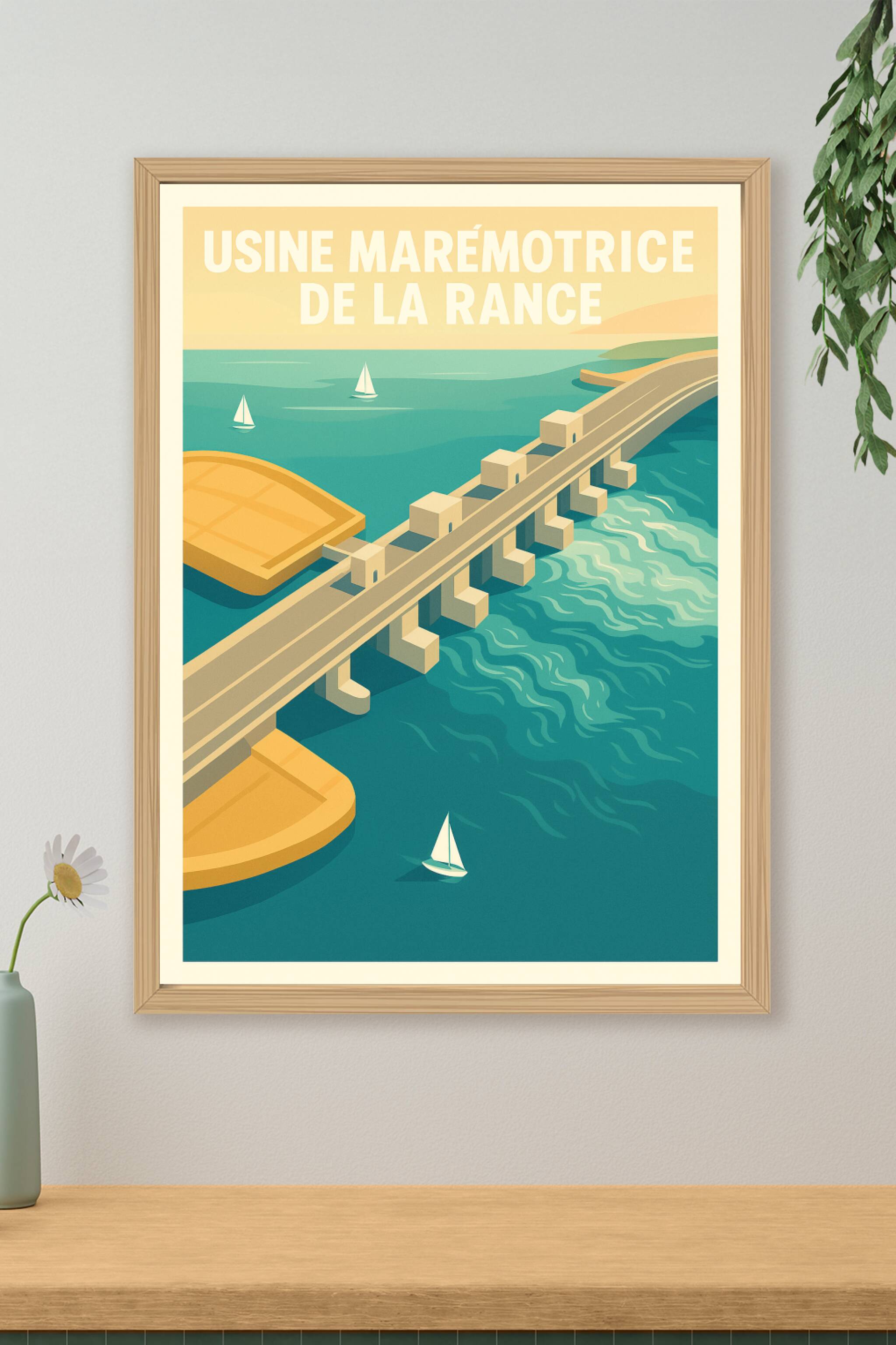 Affiche de Usine Marémotrice de la Rance - L'énergie bretonne en héritage