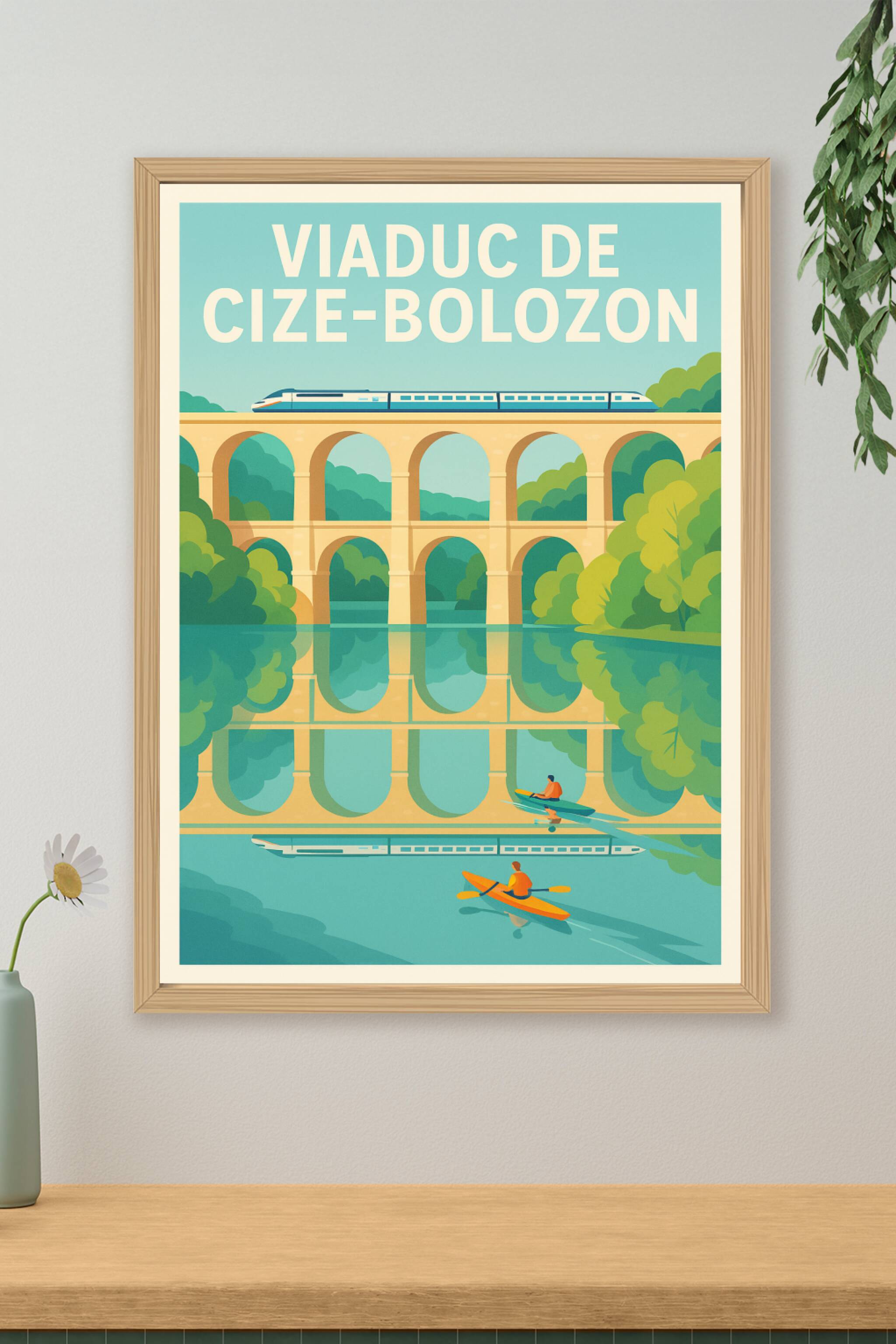 Affiche de Viaduc de Cize-Bolozon - L'élégance architecturale au fil de l'Ain