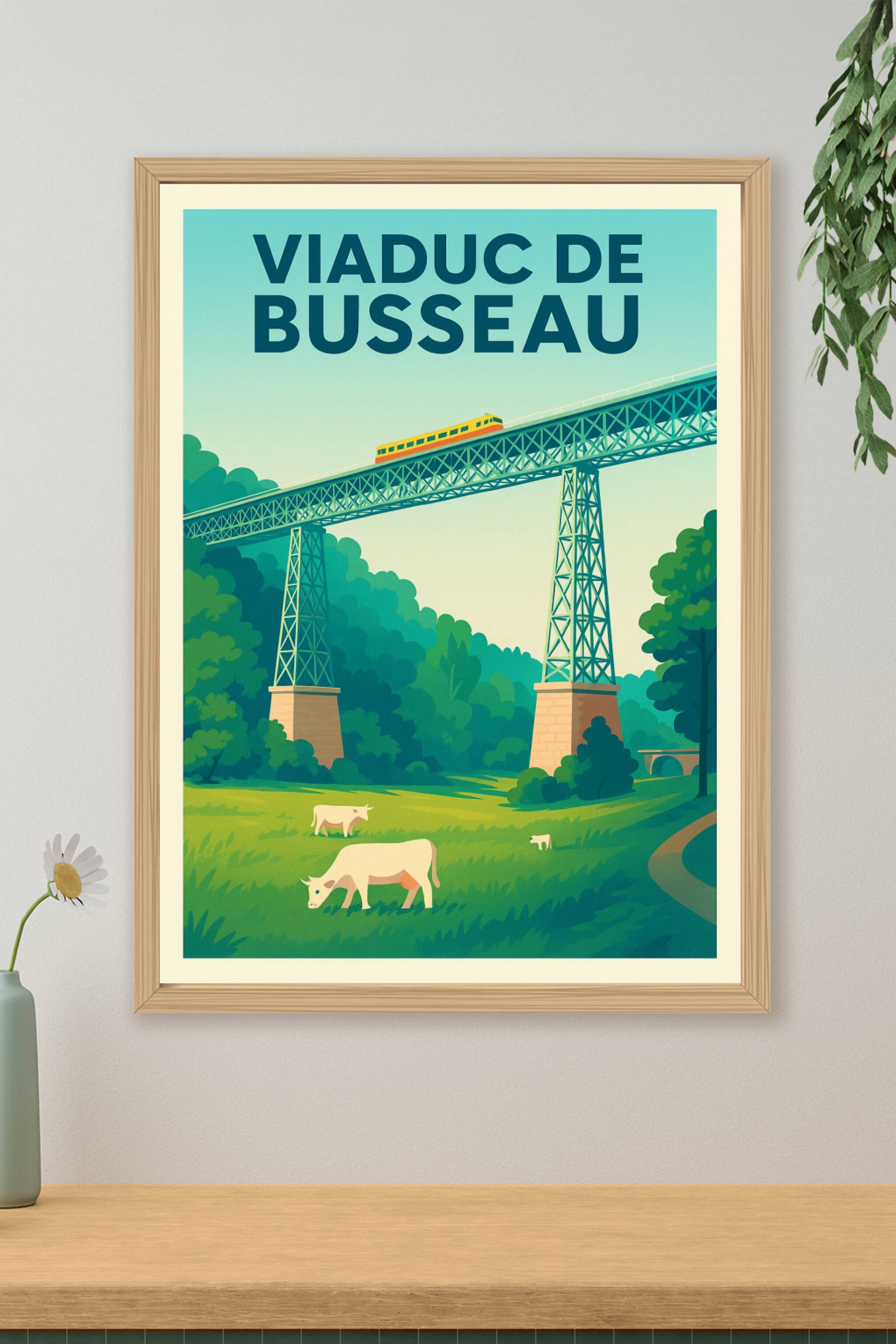 Affiche de Viaduc de Busseau - L'élégance ferroviaire au cœur de la Creuse