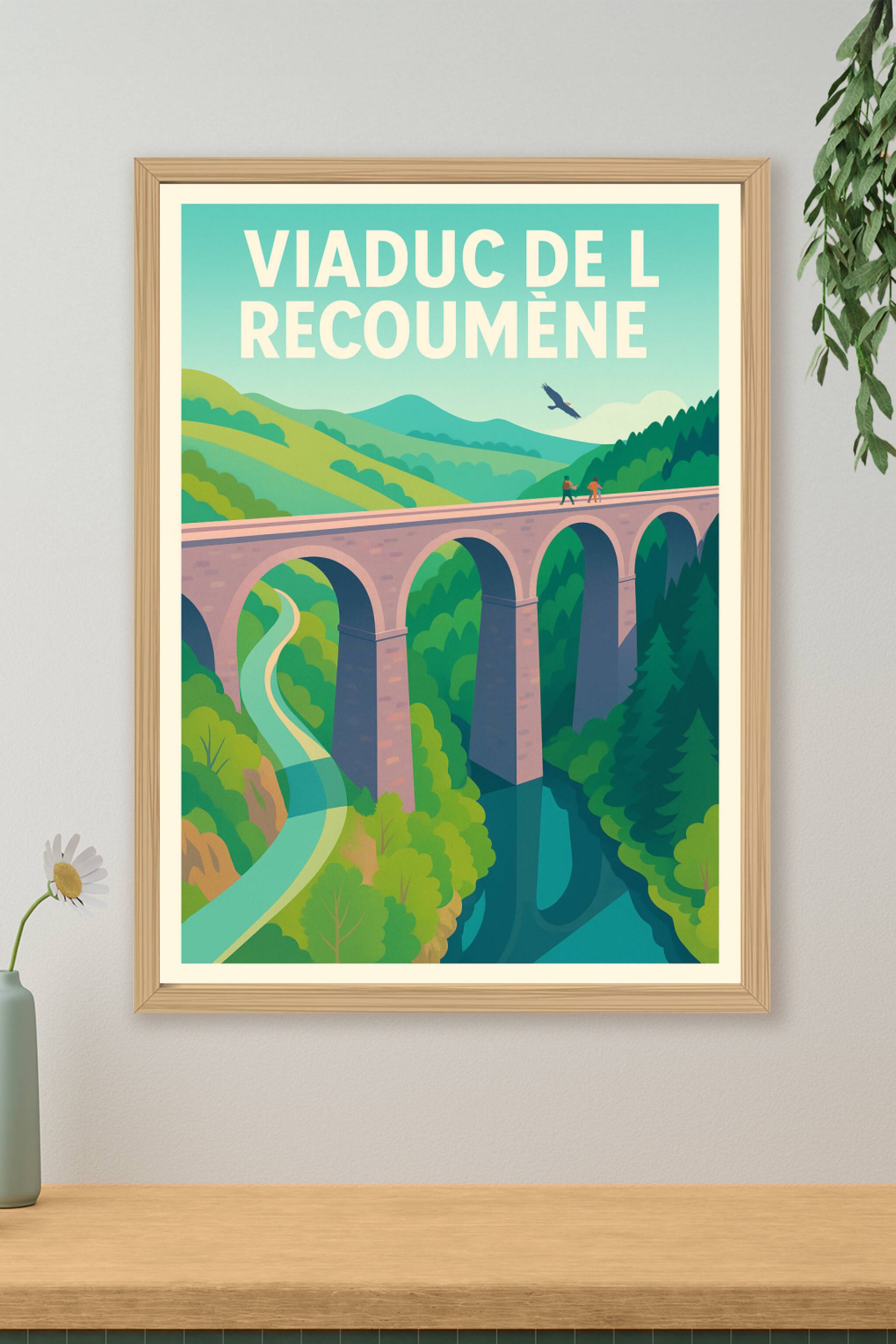 Affiche de Viaduc de la Recoumène - L'élégance architecturale au cœur de la nature