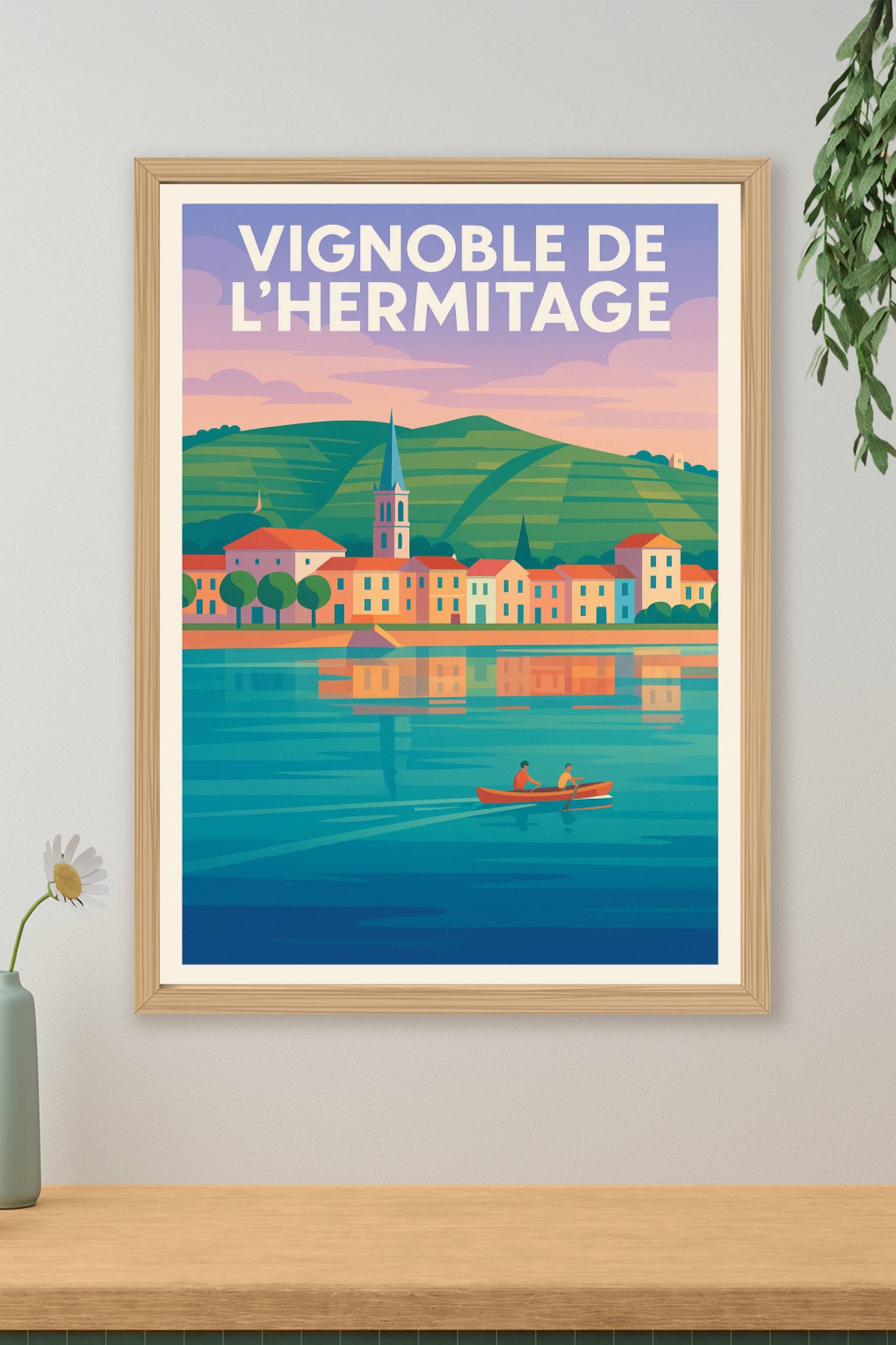 Affiche de Vignoble de l'Hermitage - L'élégance des bords du Rhône