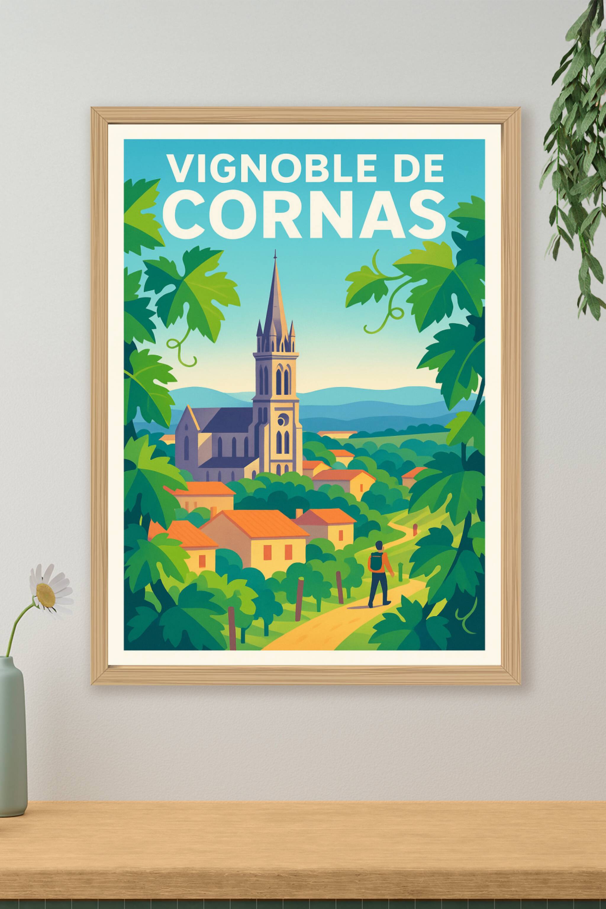 Affiche de Vignoble de Cornas - L'essence de la Vallée du Rhône en une affiche