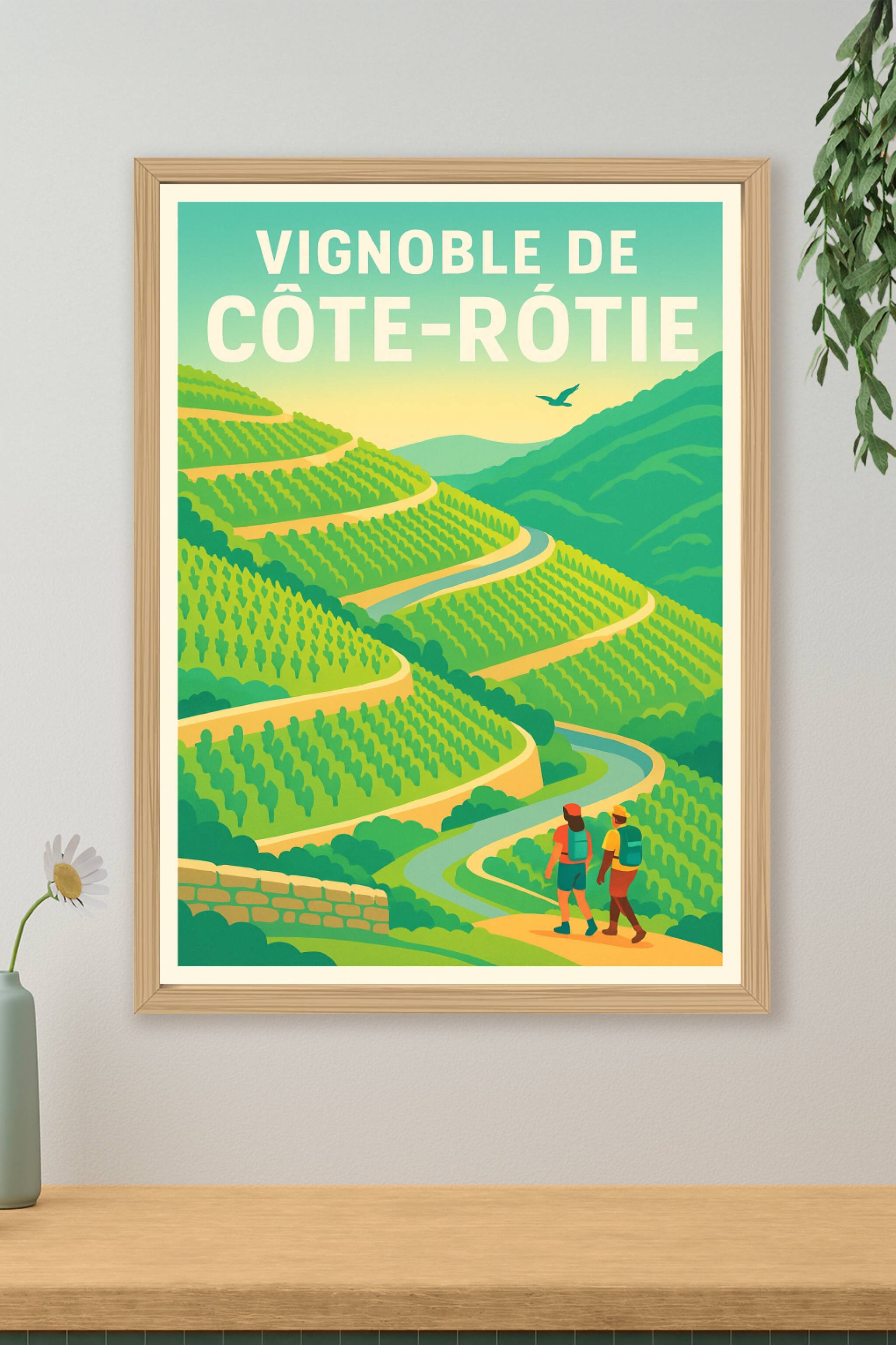 Affiche de Vignoble de Côte-Rôtie - L'élégance des coteaux rhodaniens