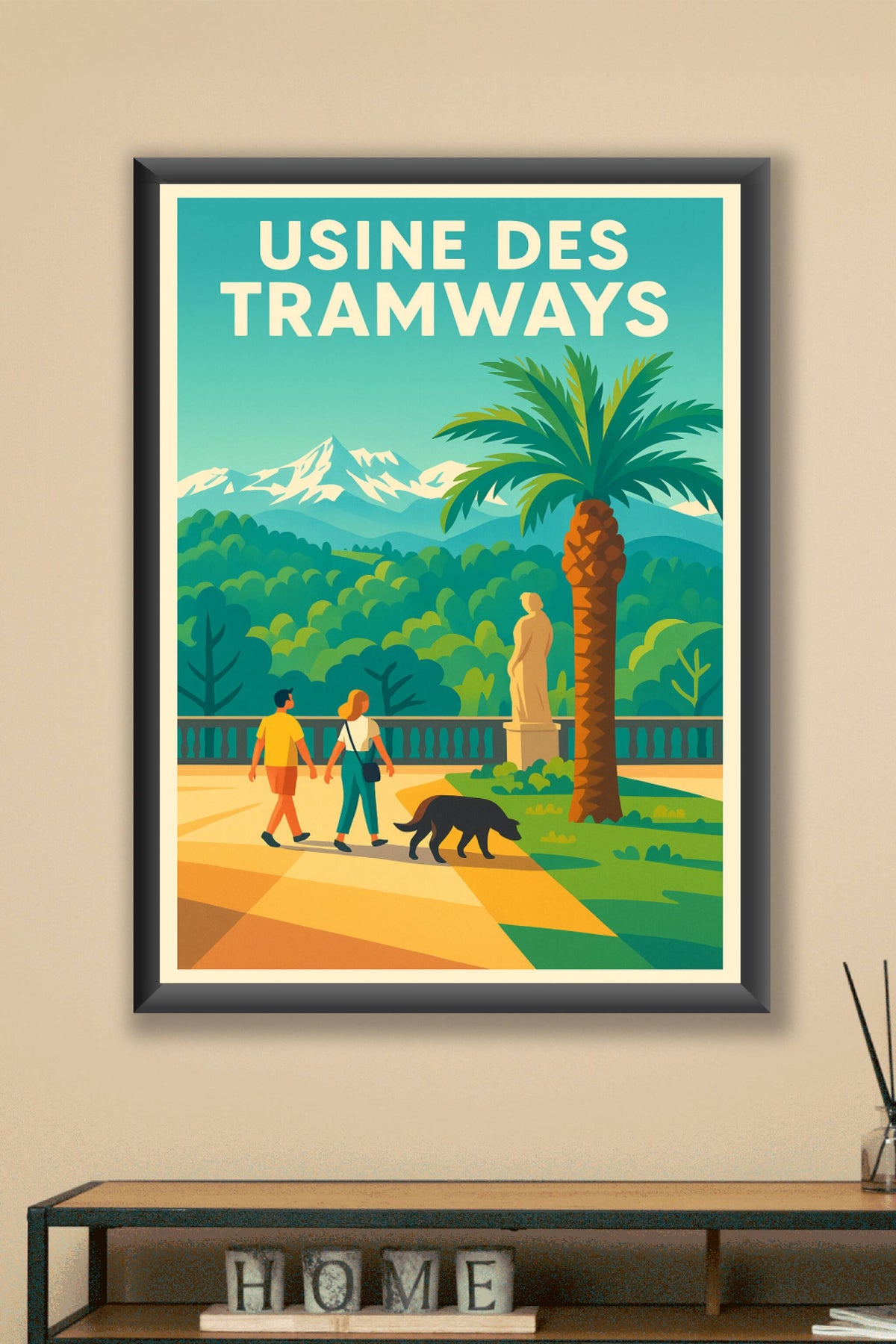 Affiche de l'Usine des Tramways, poster Pau