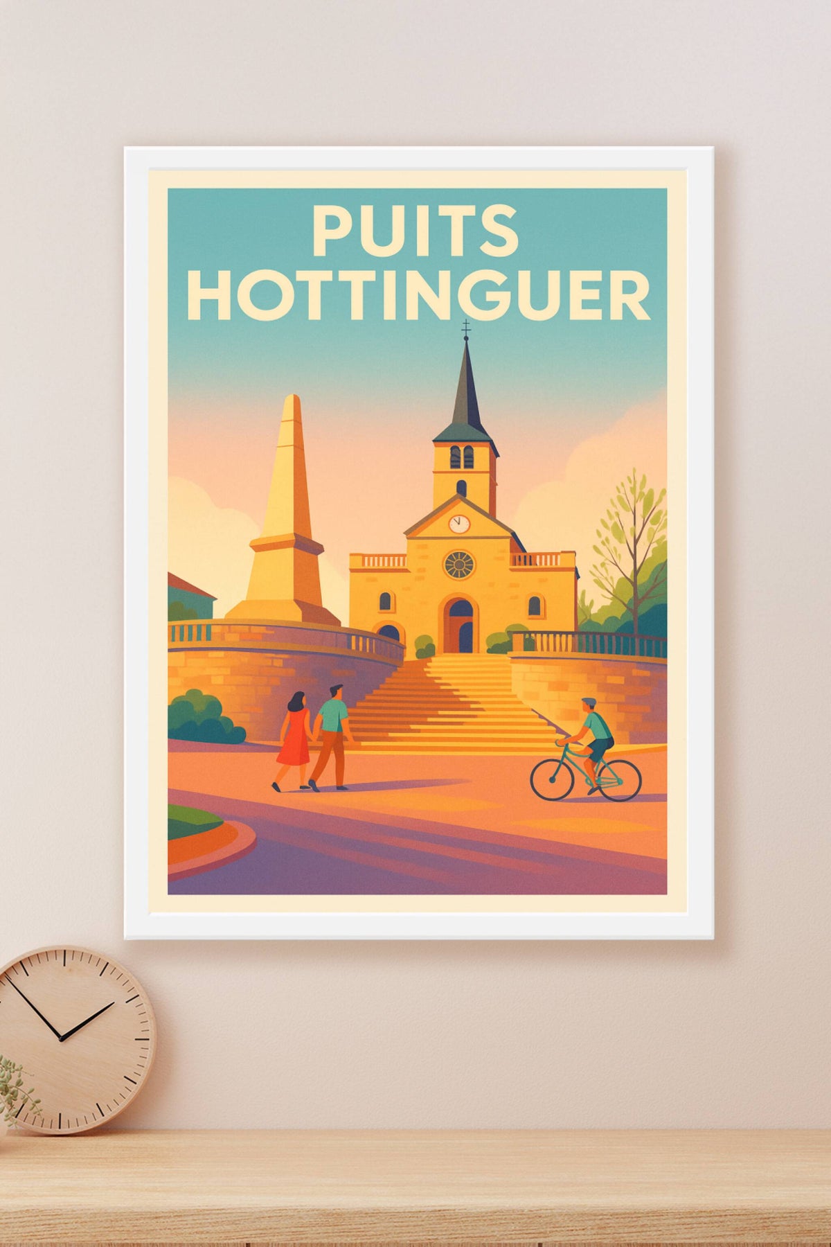Affiche du Puits Hottinguer, chevalement pierre