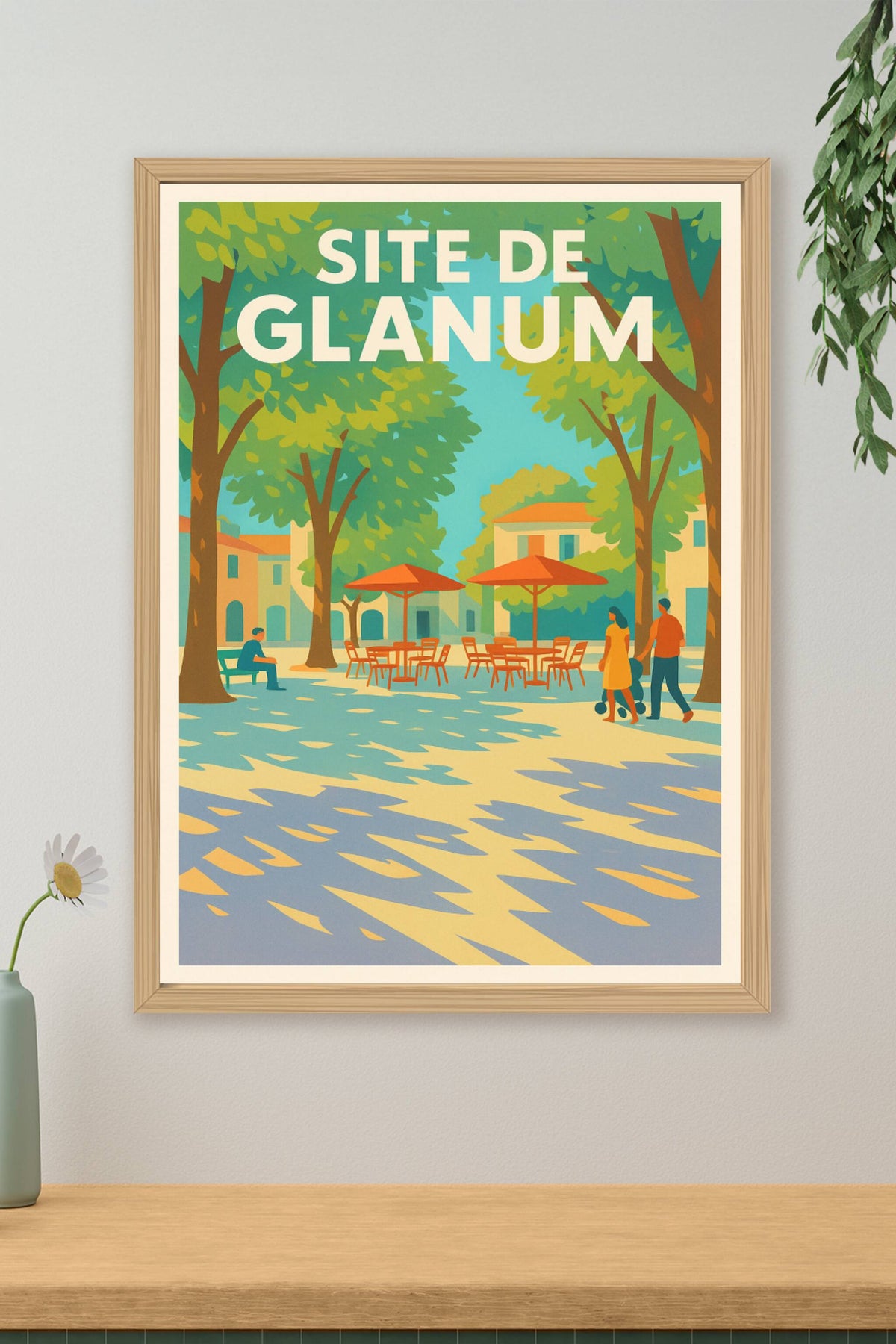 Affiche de Glanum, poster Provence vintage