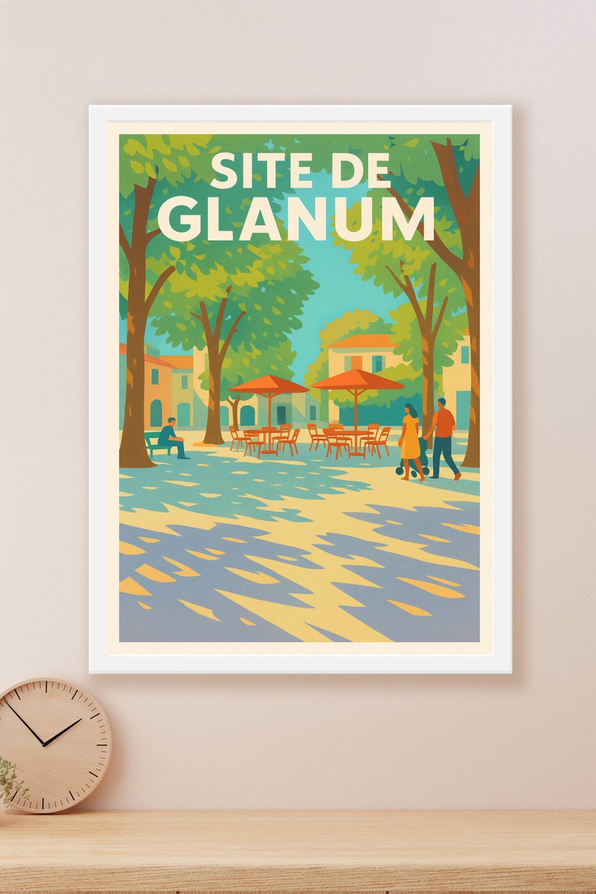 Affiche de Glanum, poster Provence vintage