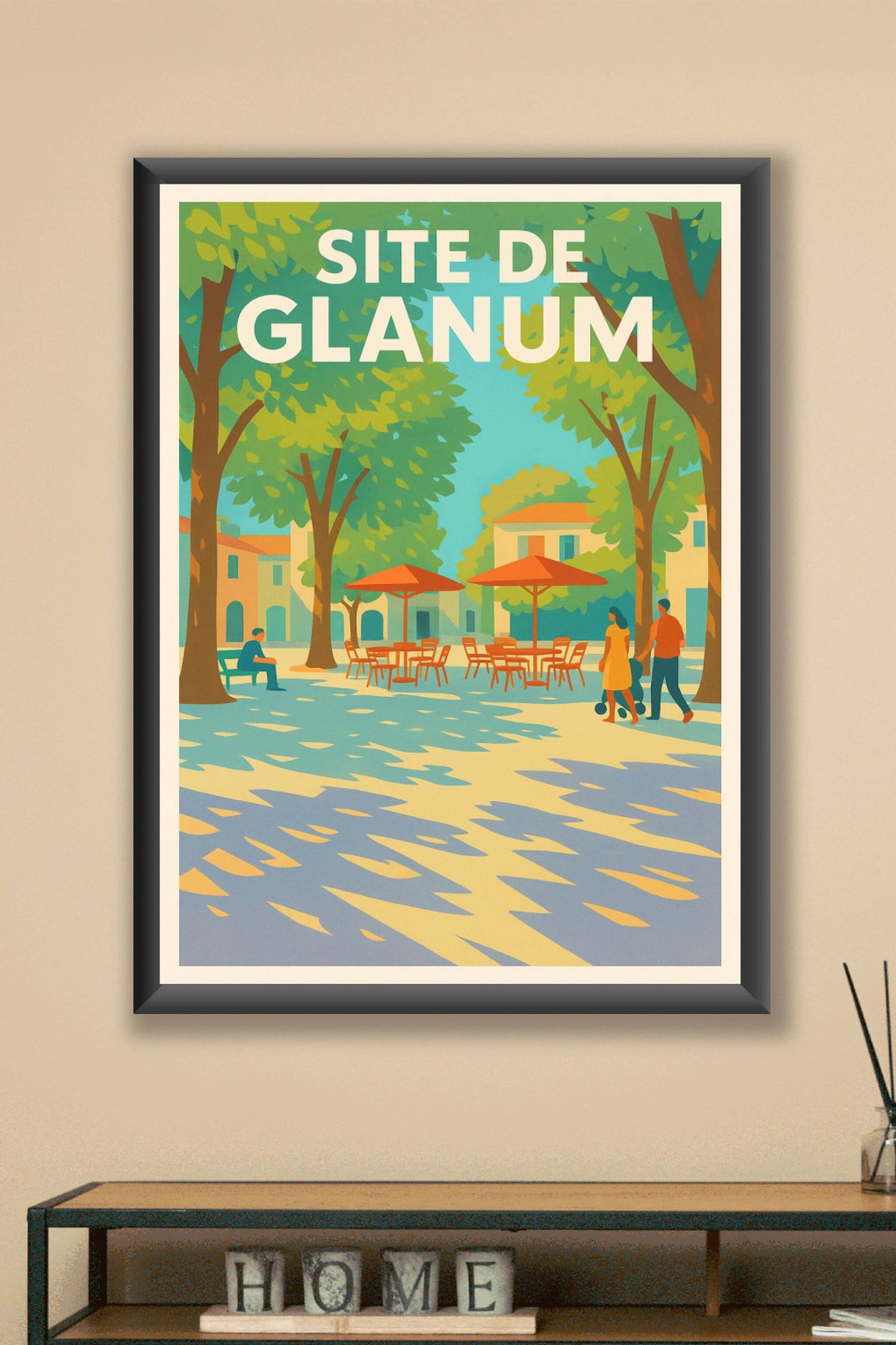Affiche de Glanum, poster Provence vintage