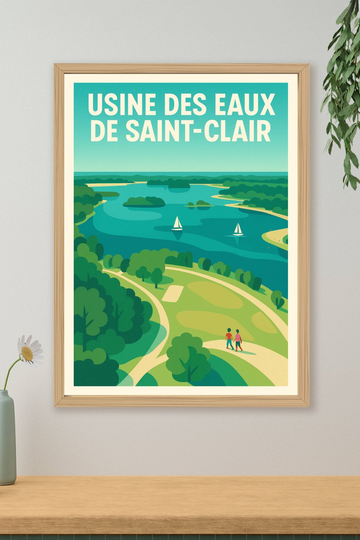 Affiche de l'Usine des Eaux de Saint-Clair, Lyon