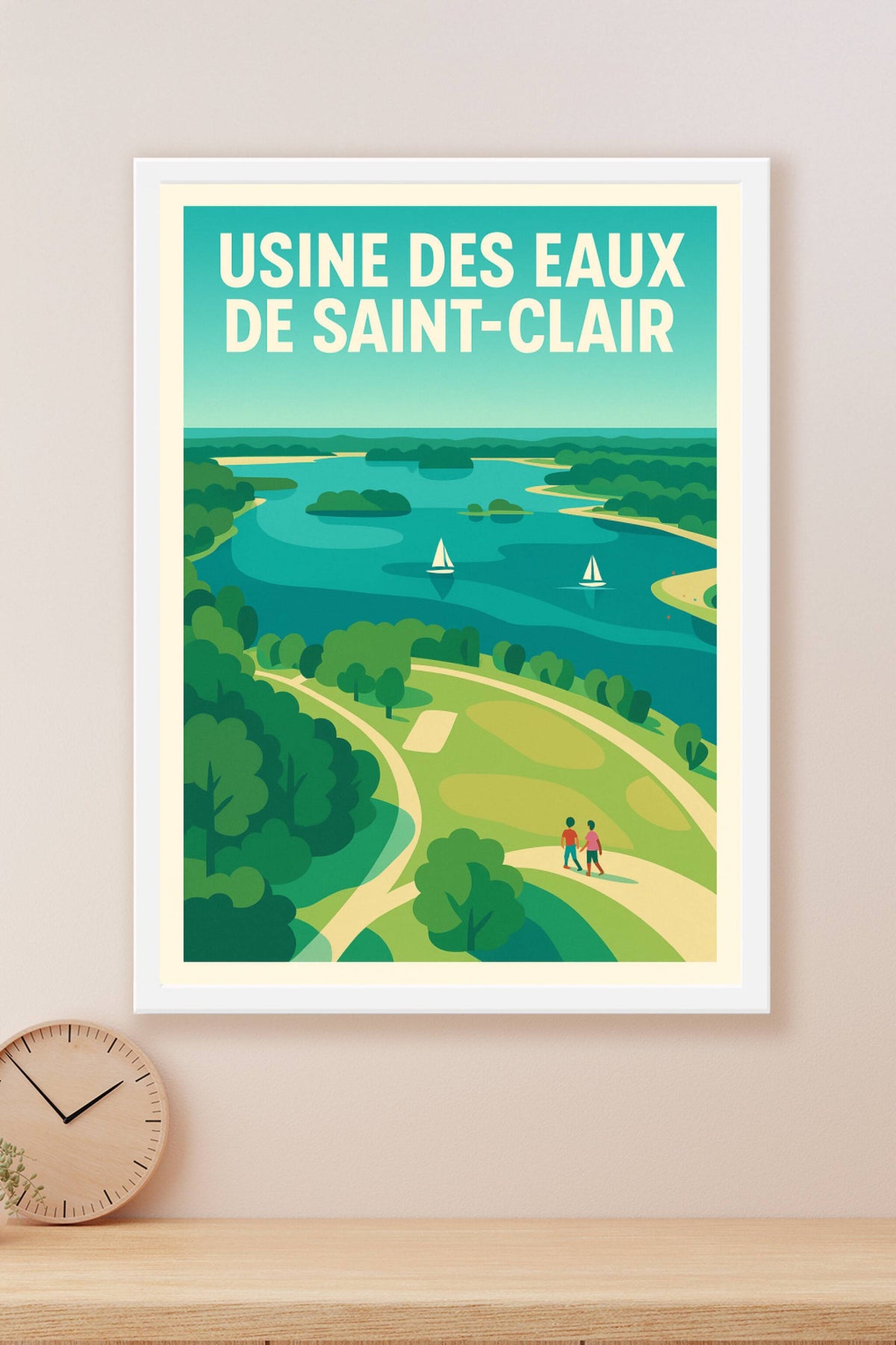 Affiche de l'Usine des Eaux de Saint-Clair, Lyon