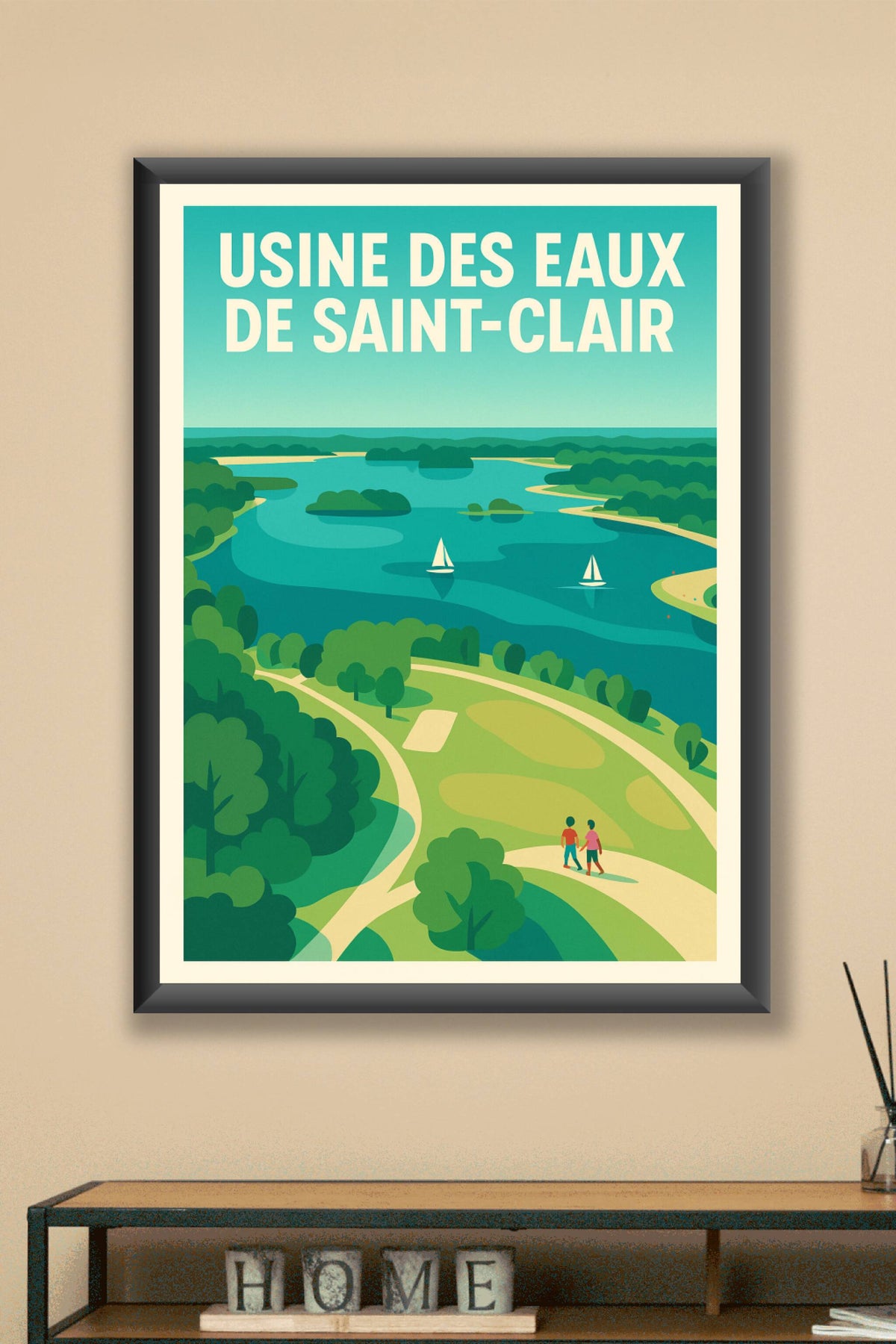 Affiche de l'Usine des Eaux de Saint-Clair, Lyon