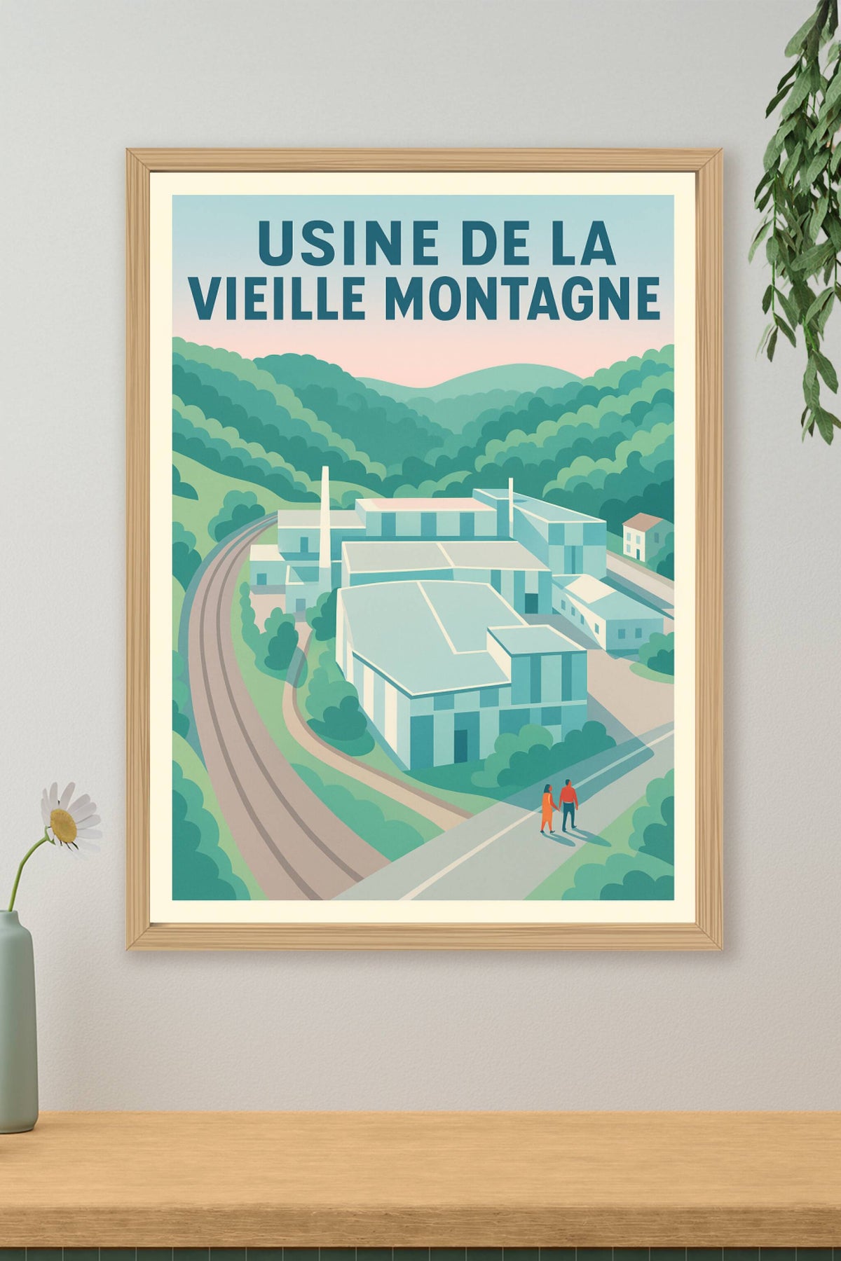 Affiche de la Vieille Montagne, usine de France