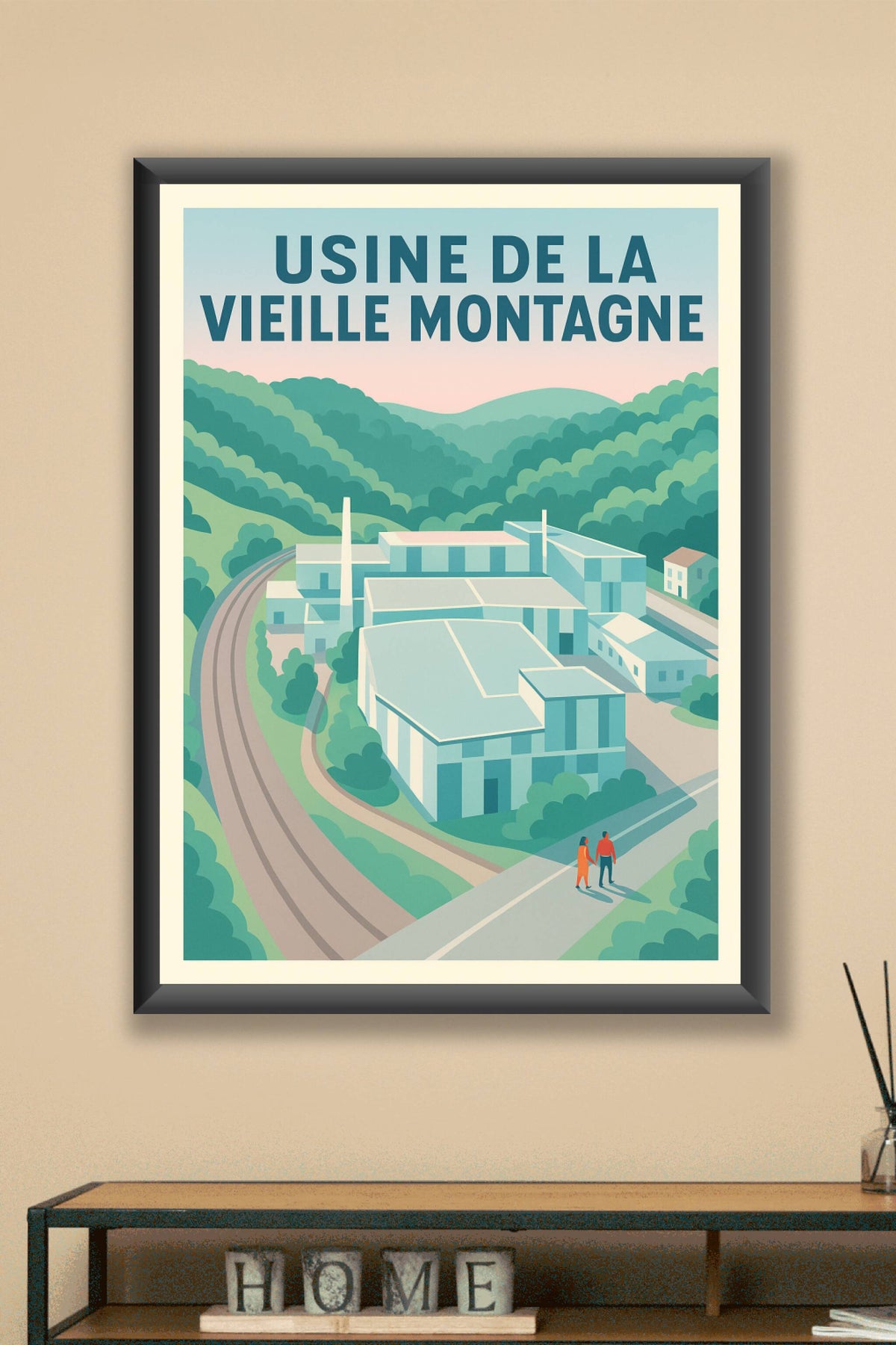 Affiche de la Vieille Montagne, usine de France
