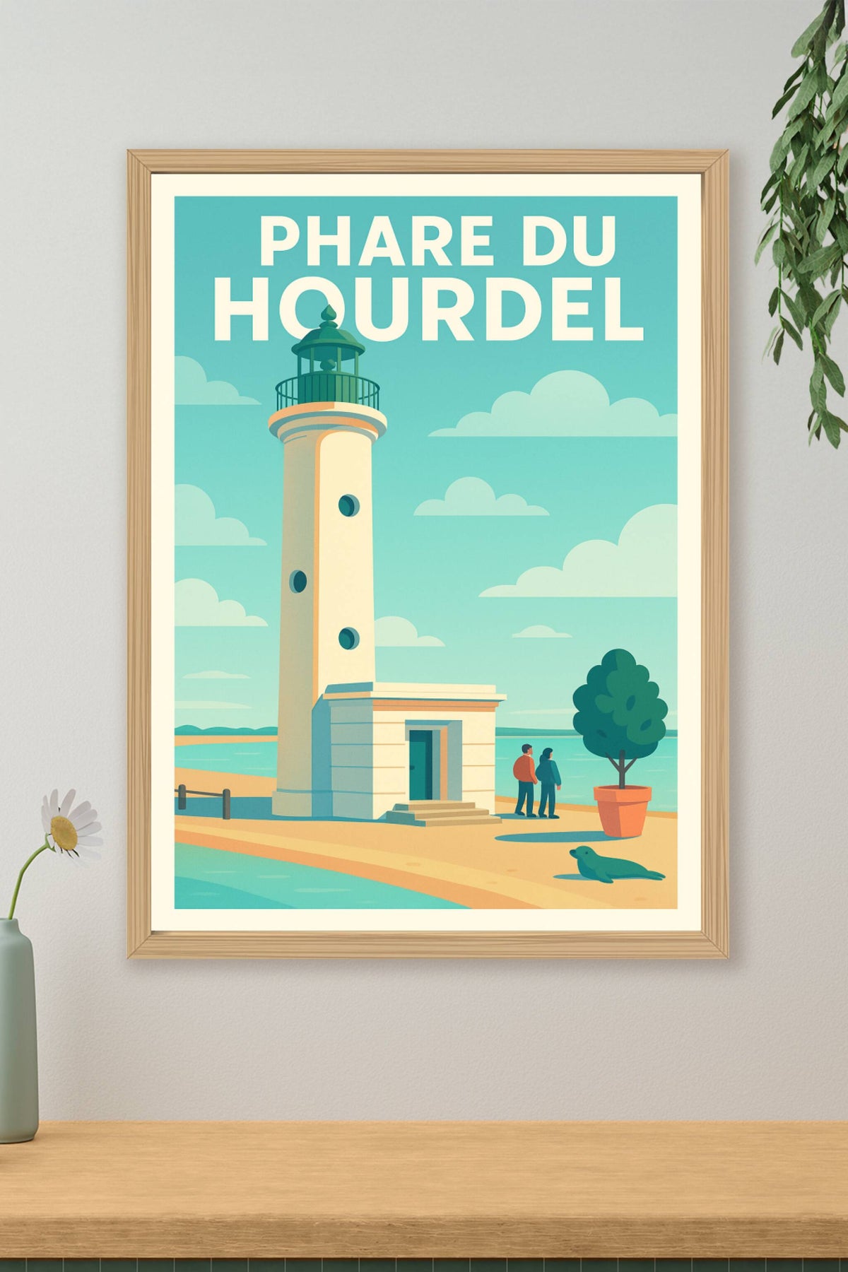 Affiche du Hourdel, poster Phare de la Baie