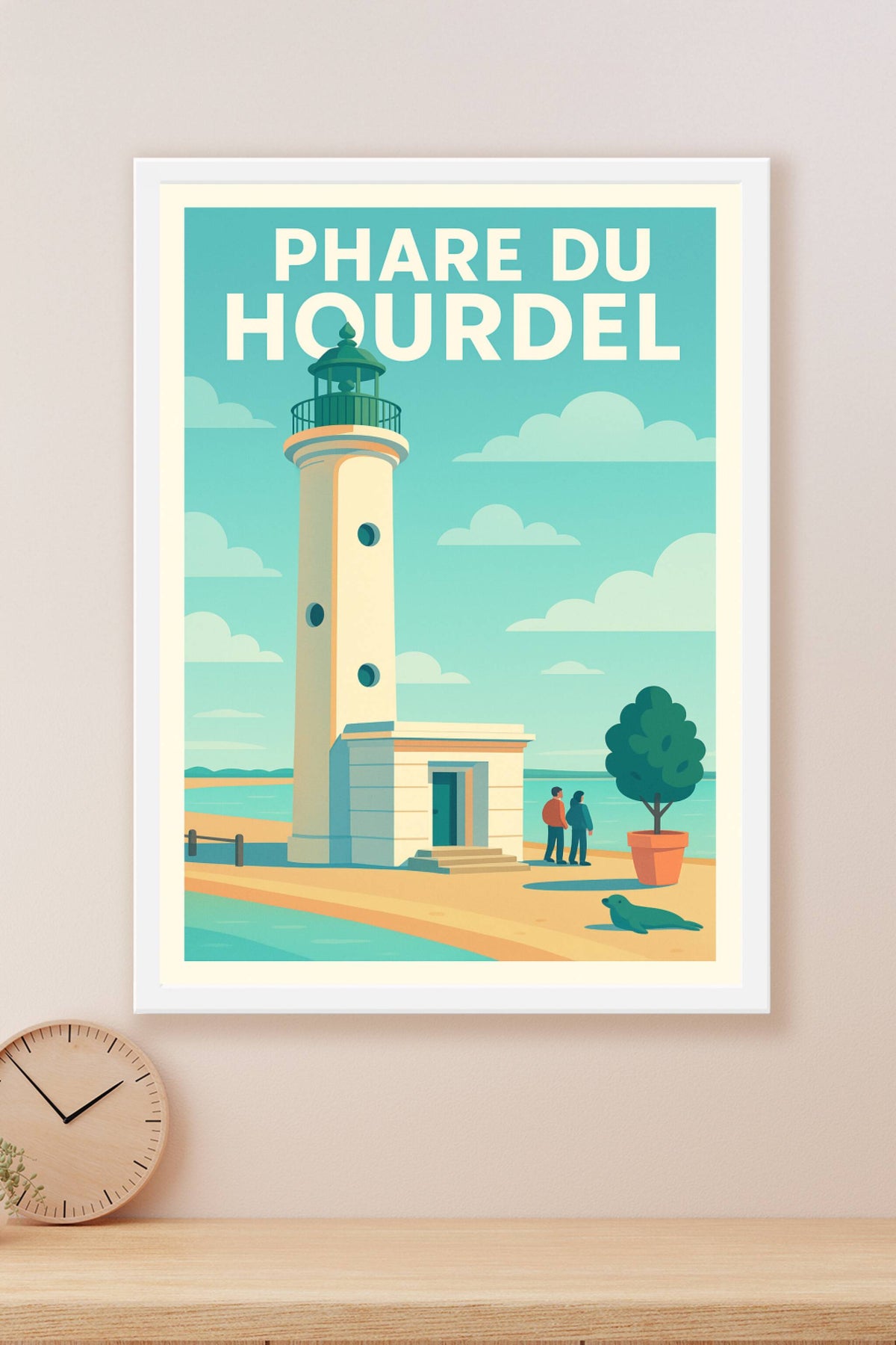 Affiche du Hourdel, poster Phare de la Baie