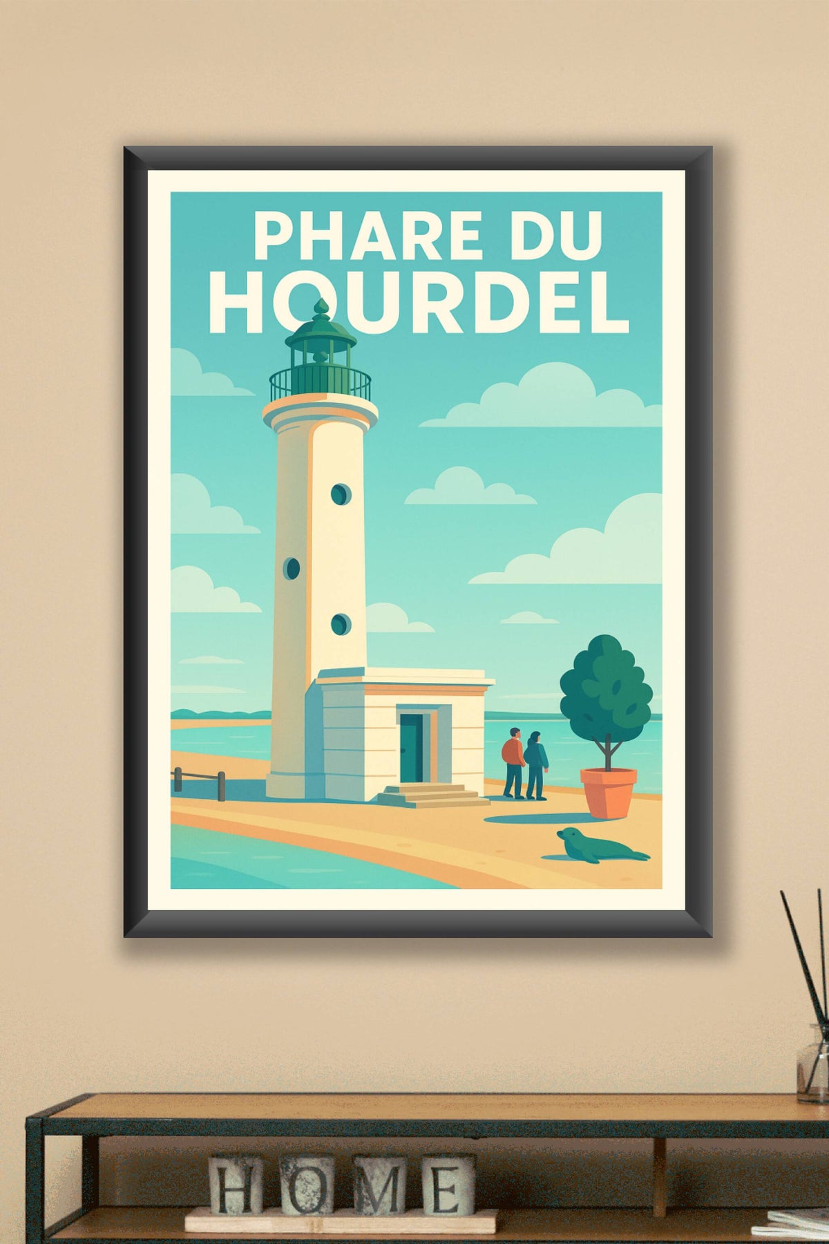 Affiche du Hourdel, poster Phare de la Baie