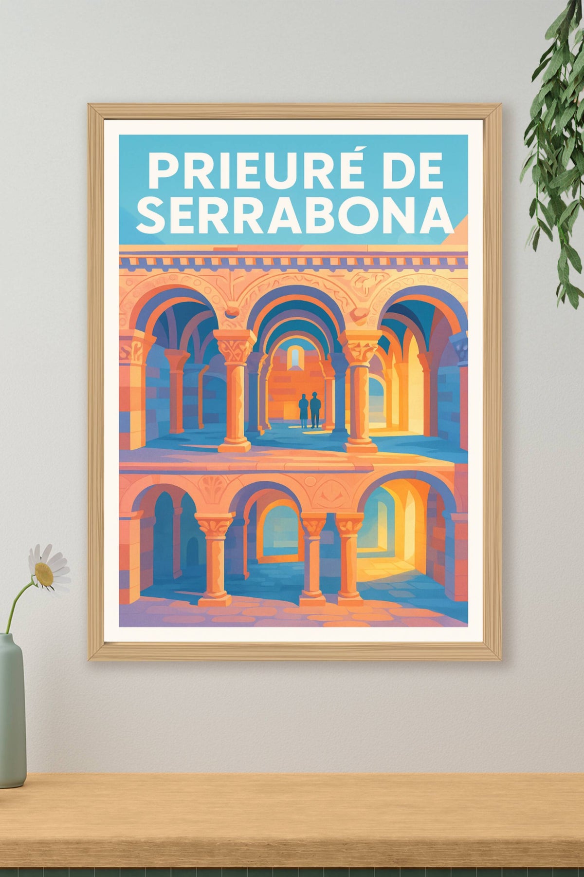 Affiche de Serrabona, poster arcades romanes