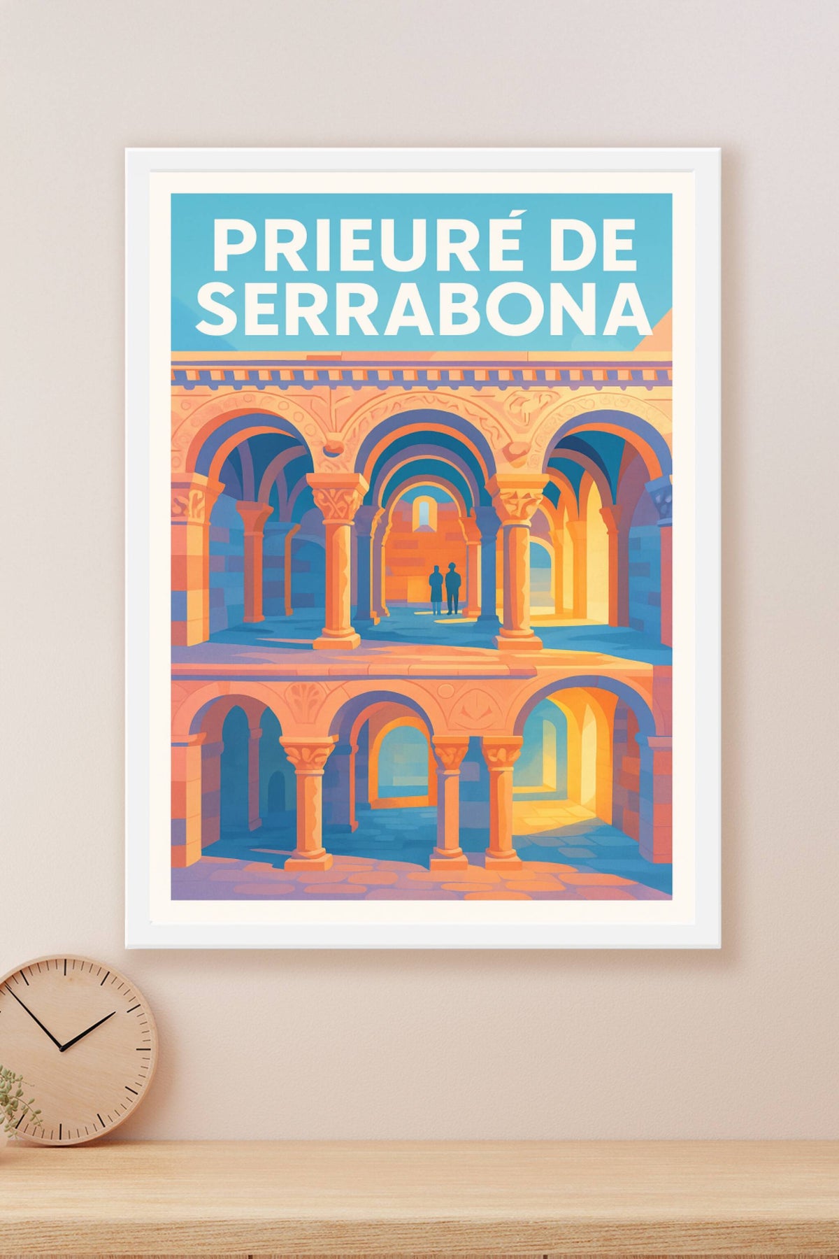 Affiche de Serrabona, poster arcades romanes