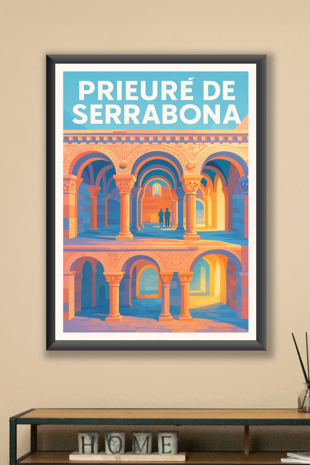 Affiche de Serrabona, poster arcades romanes