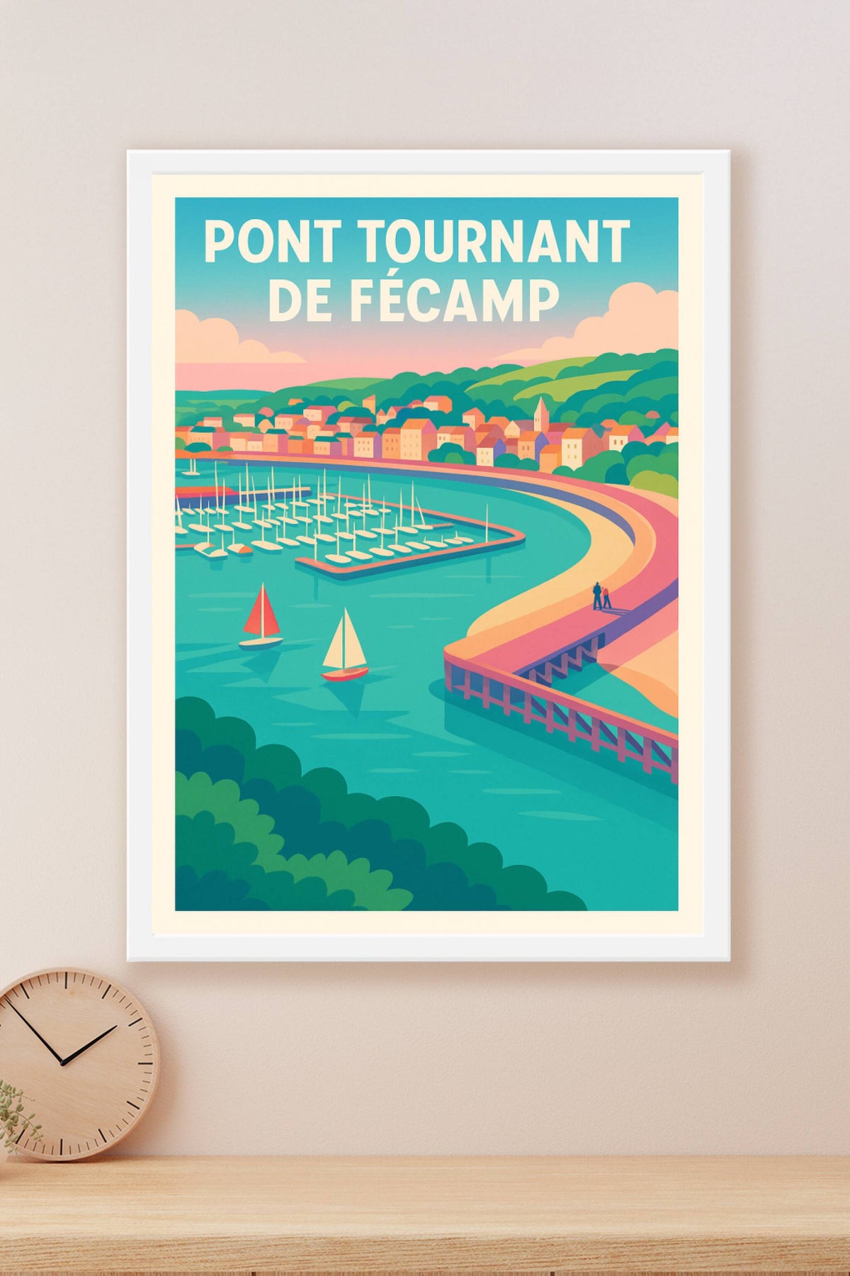 Affiche de Fécamp, poster Pont Tournant