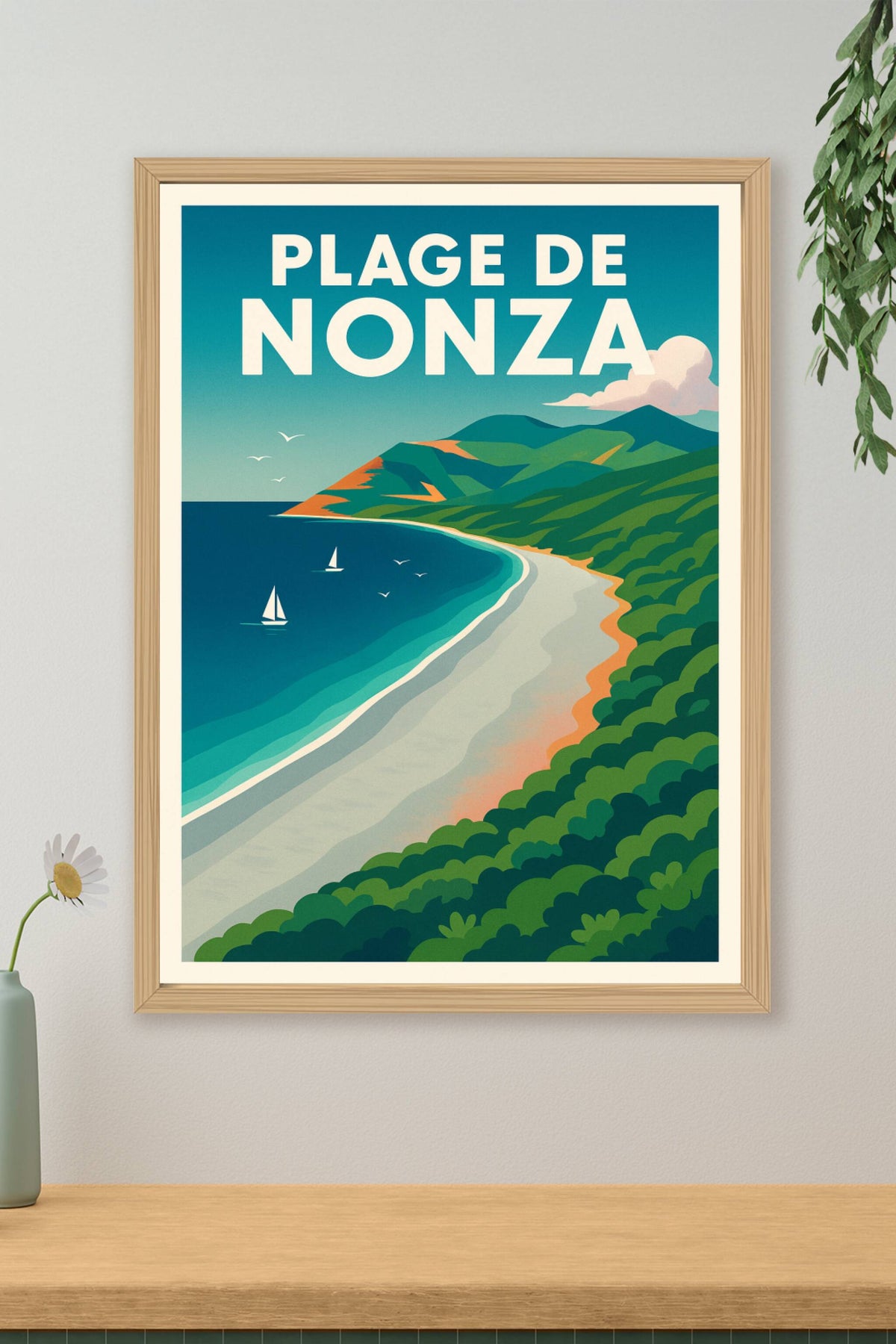 Affiche de Nonza, poster de Corse