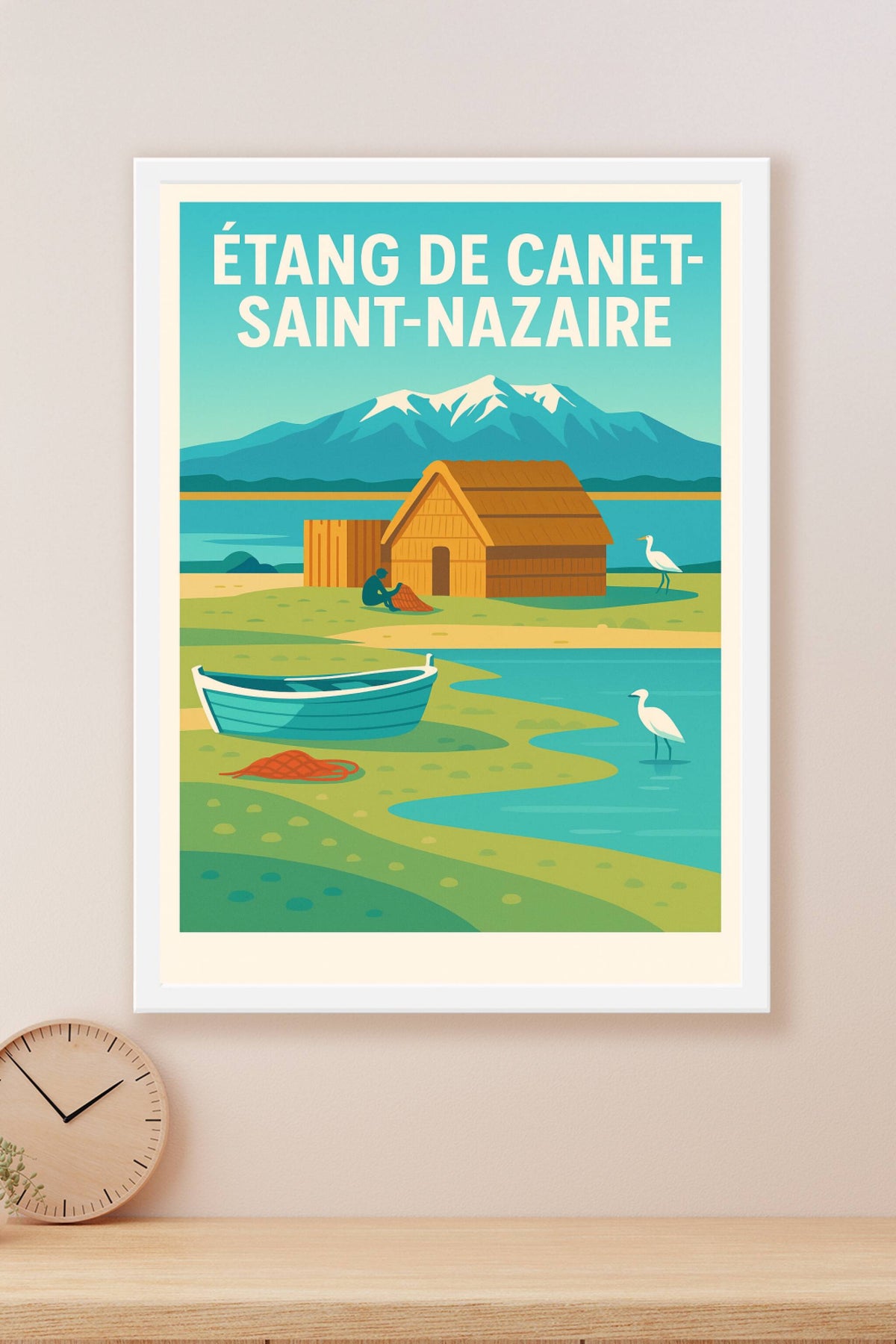 Affiche de l'Étang de Canet-Saint-Nazaire, Pyrénées