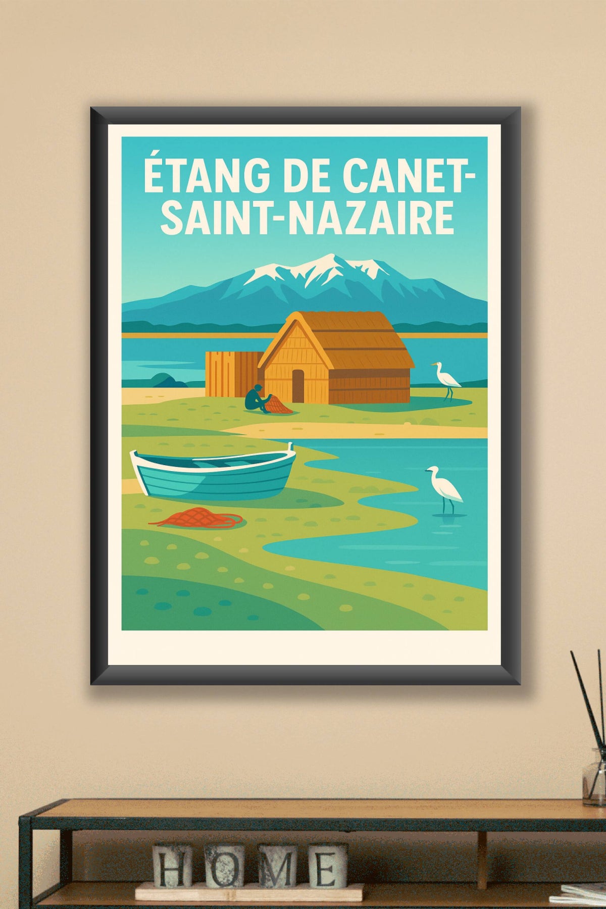 Affiche de l'Étang de Canet-Saint-Nazaire, Pyrénées
