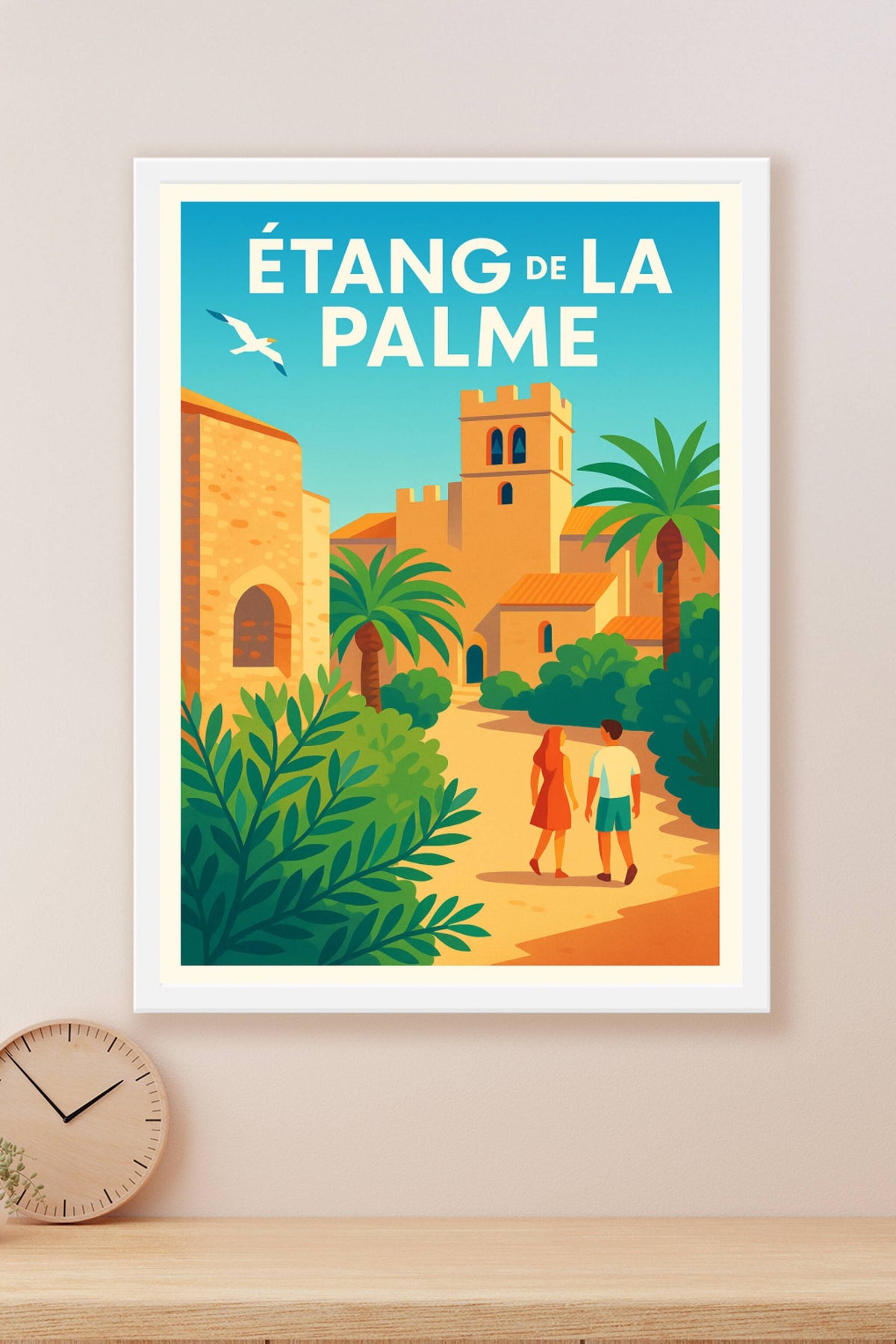 Affiche de l'Étang de la Palme, poster vintage
