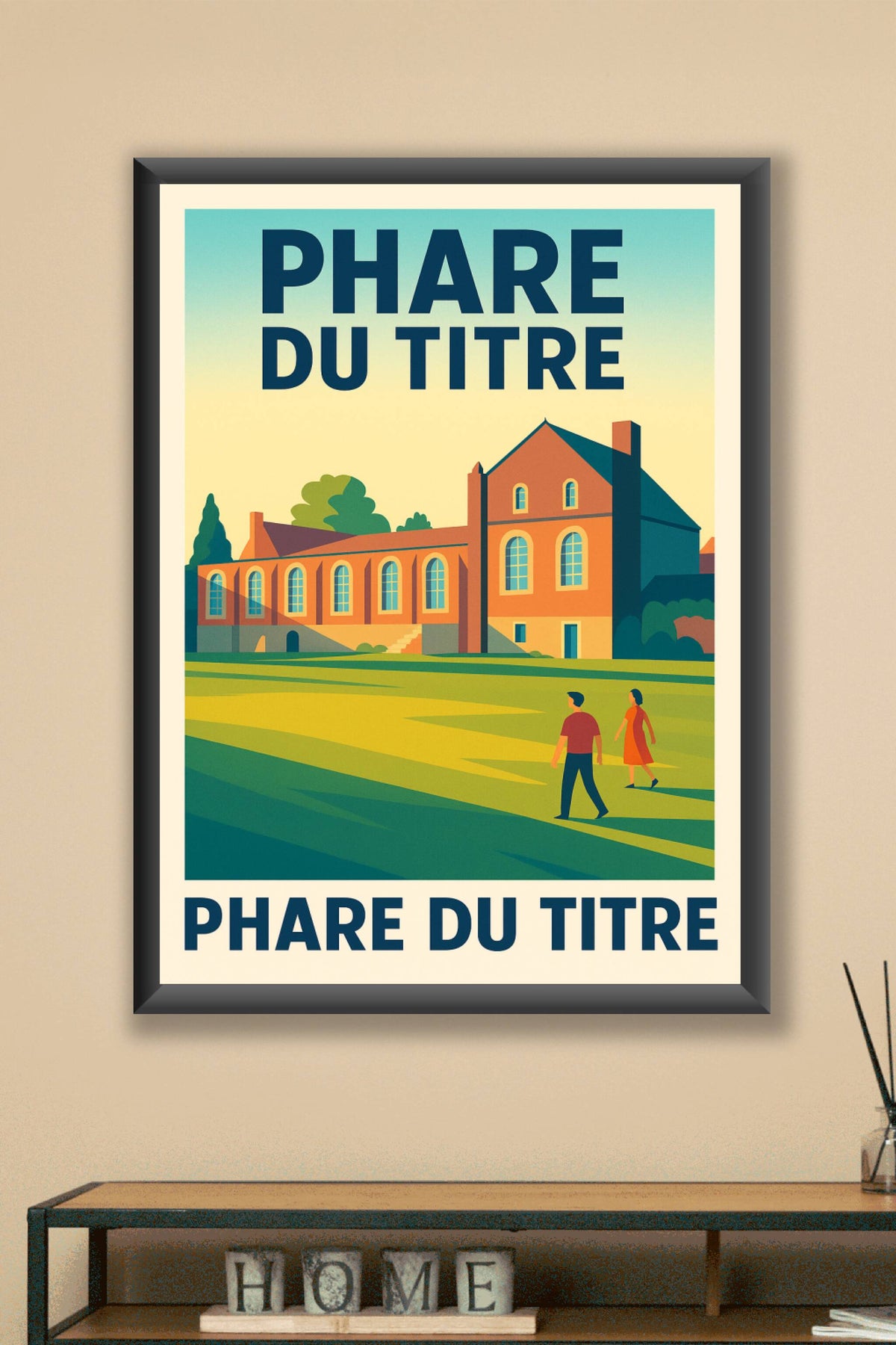 Affiche du Phare du Titre, poster déco vintage
