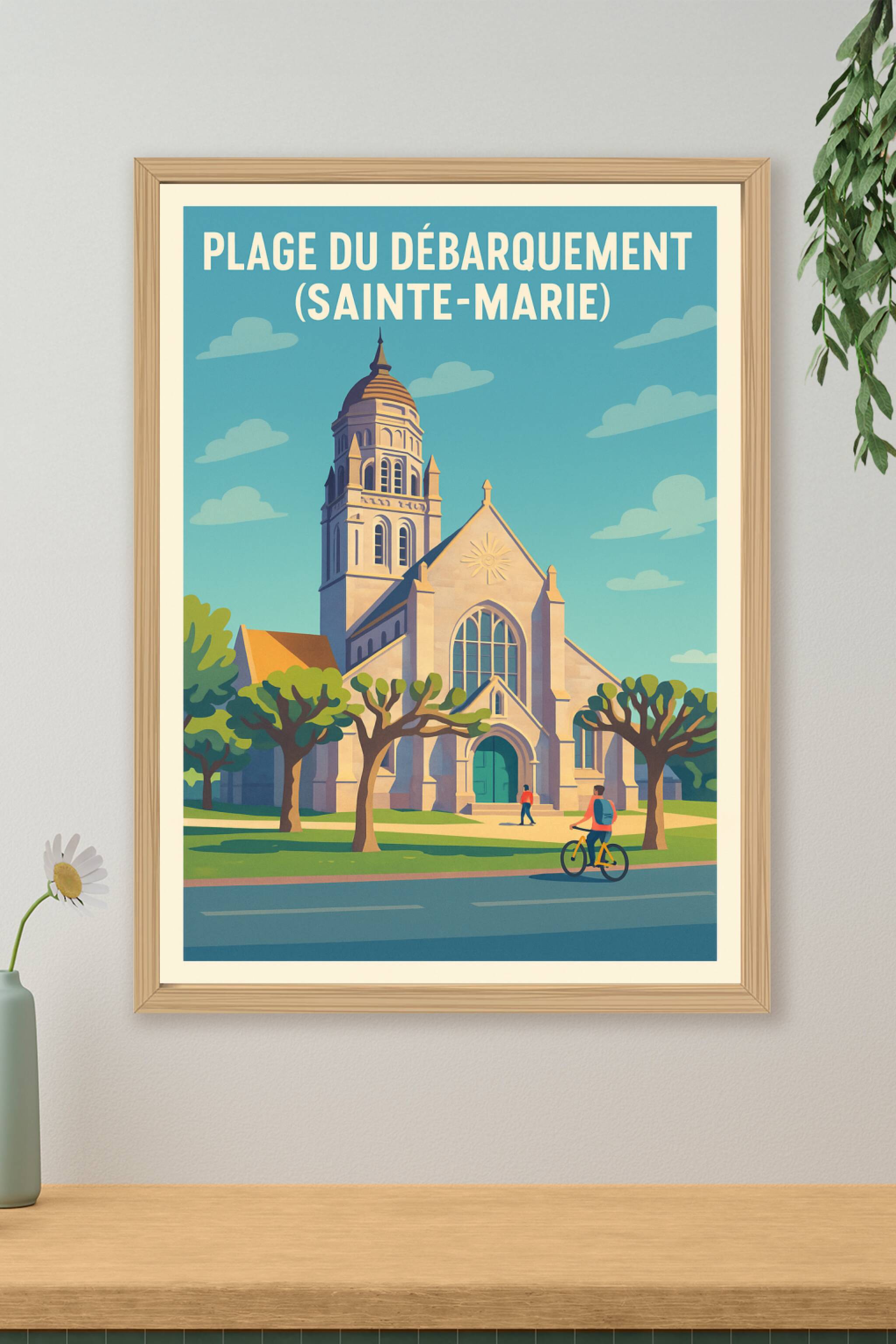 Affiche de Sainte-Marie - L'élégance historique de la Plage du Débarquement